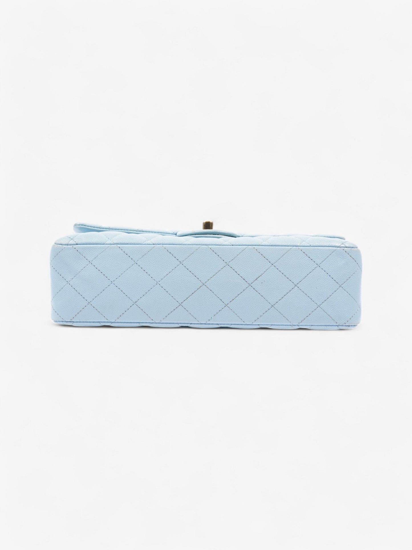 Chanel Classic Double Flap Light Blue Caviar Leather Medium