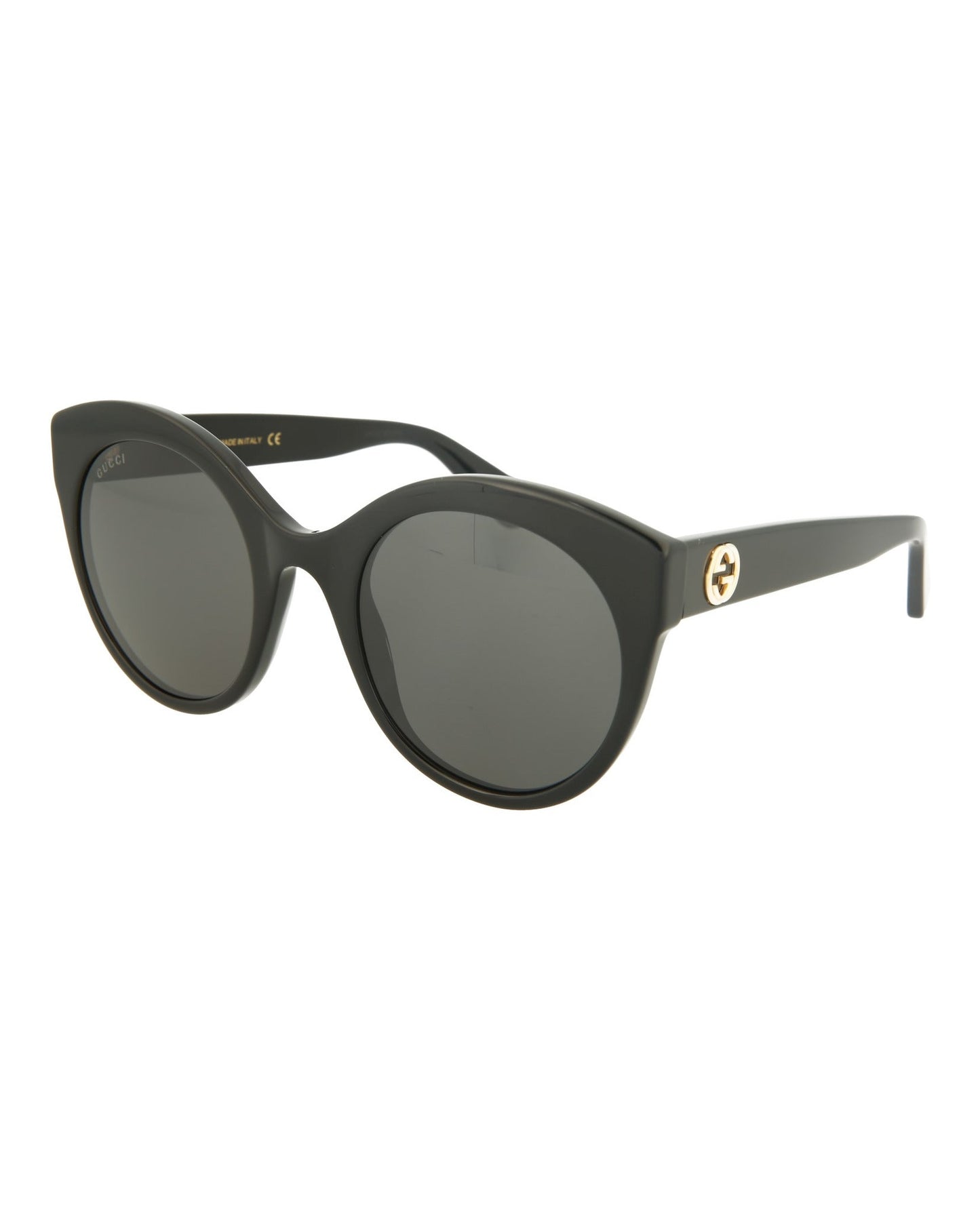 Gucci Womens Round/Oval Black Black Grey Fashion Designer Eyewear