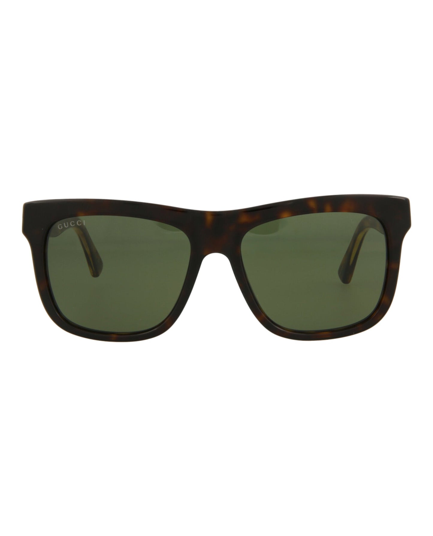 Gucci Unisex Square/Rectangle Havana Havana Green Fashion Designer Eyewear
