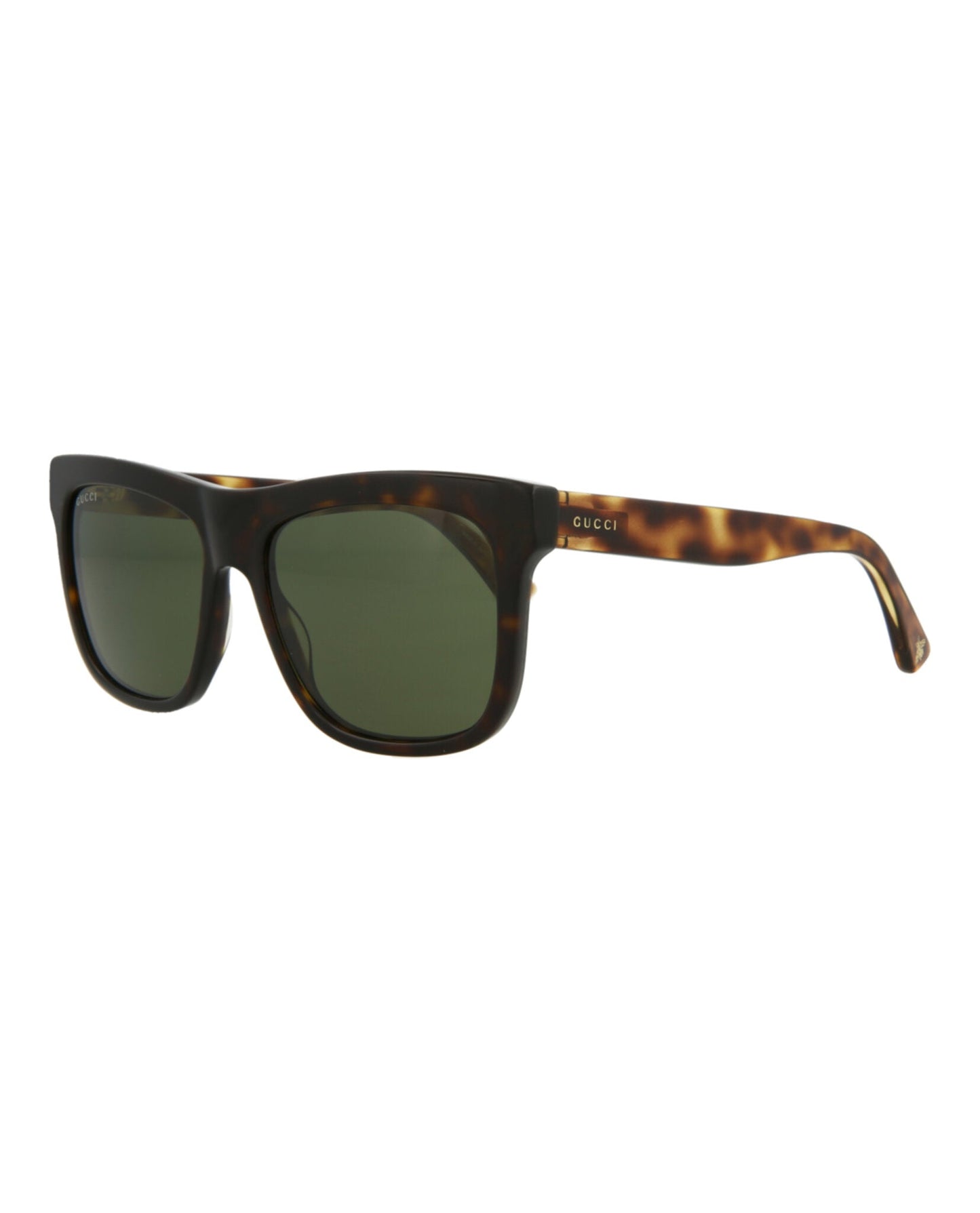 Gucci Unisex Square/Rectangle Havana Havana Green Fashion Designer Eyewear