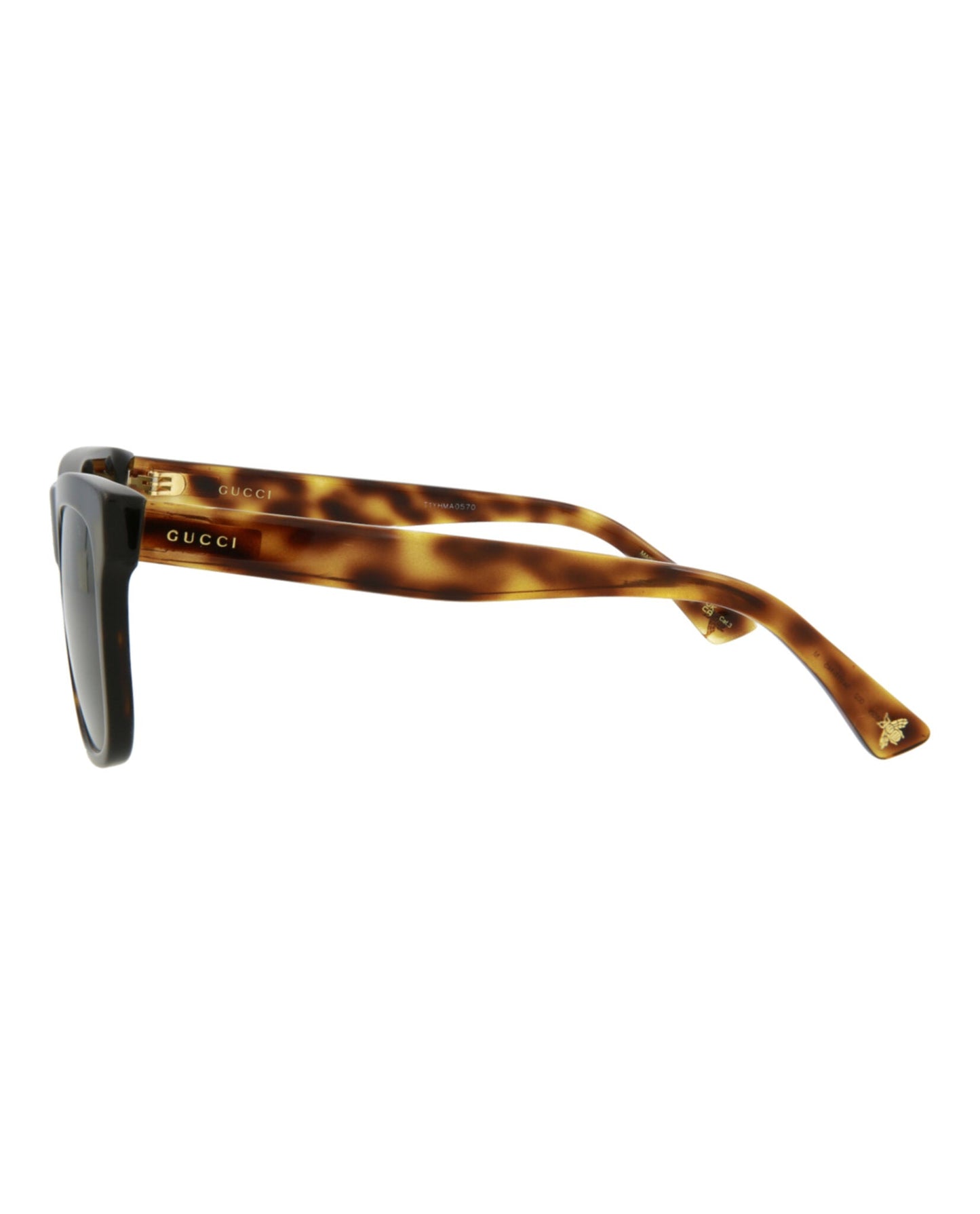 Gucci Unisex Square/Rectangle Havana Havana Green Fashion Designer Eyewear