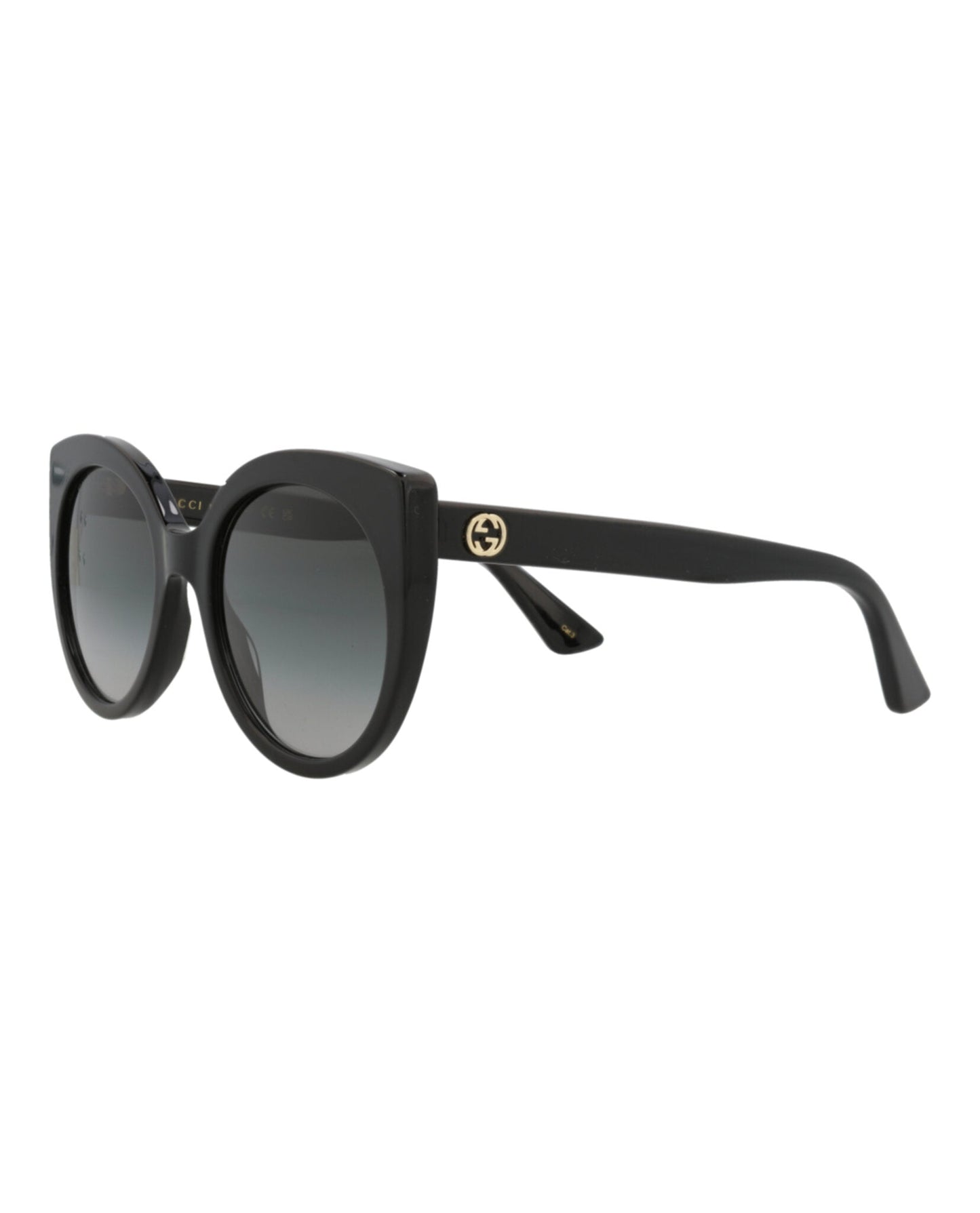 Gucci Womens Cat Eye Black Black Grey Fashion Designer Eyewear