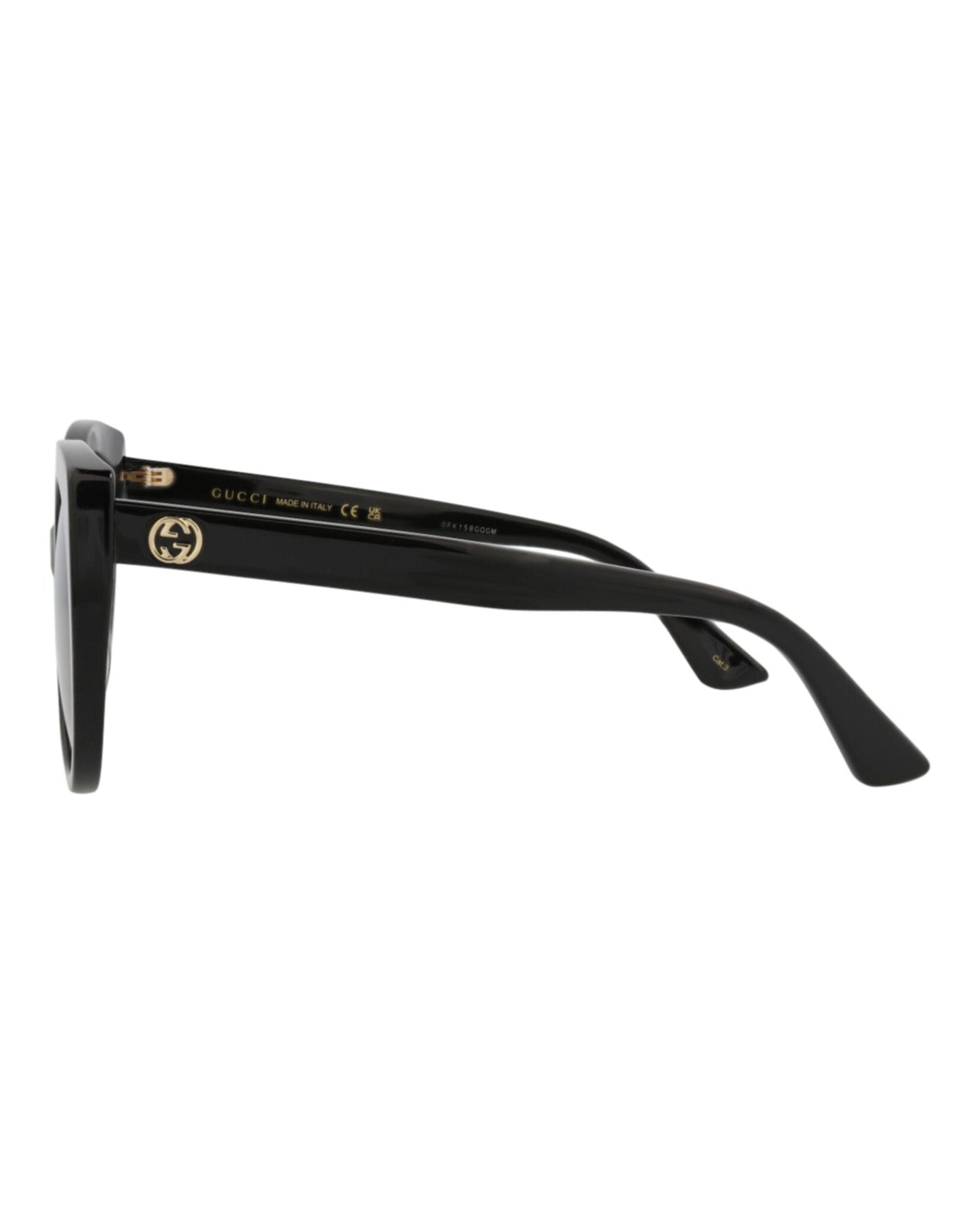 Gucci Womens Cat Eye Black Black Grey Fashion Designer Eyewear
