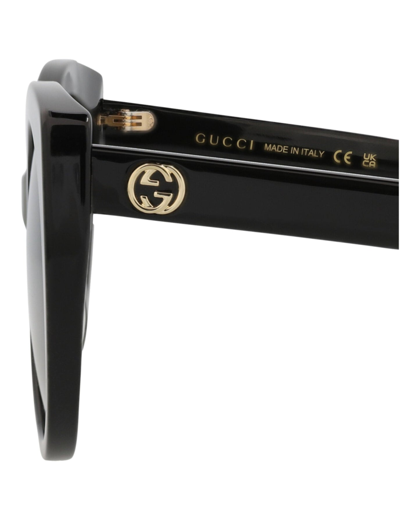 Gucci Womens Cat Eye Black Black Grey Fashion Designer Eyewear
