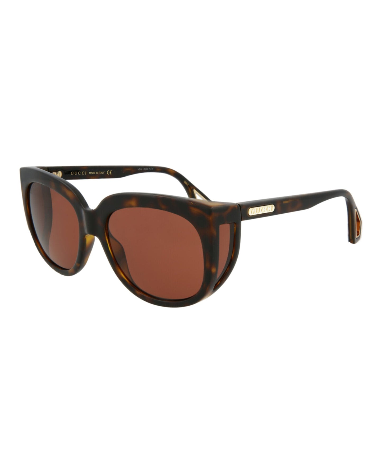 Gucci Womens Square/Rectangle Havana Havana Brown Fashion Designer Eyewear