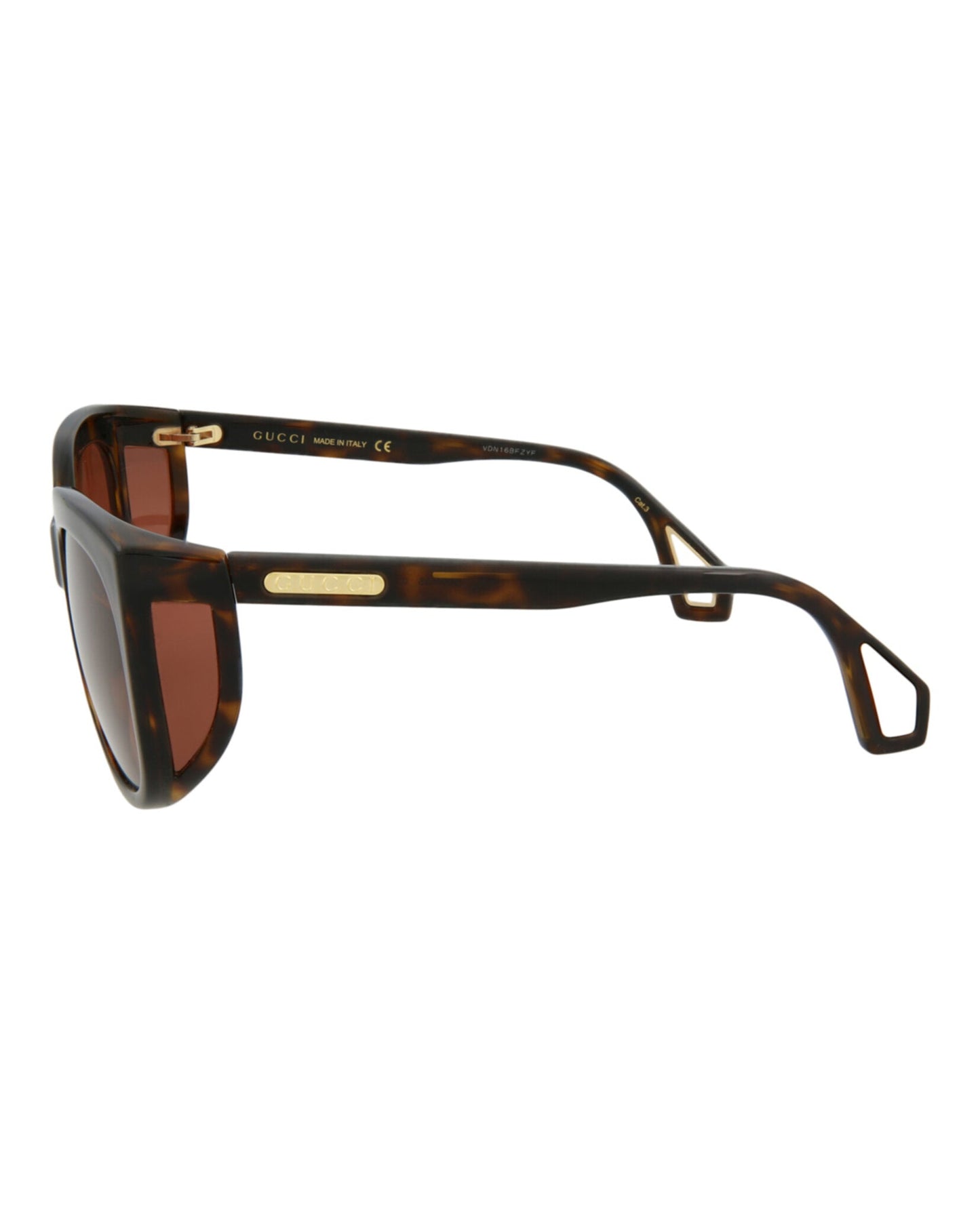 Gucci Womens Square/Rectangle Havana Havana Brown Fashion Designer Eyewear