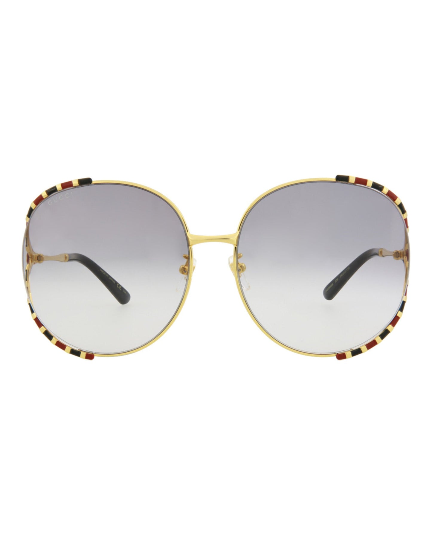 Gucci Womens Round/Oval Gold Gold Grey Fashion Designer Eyewear