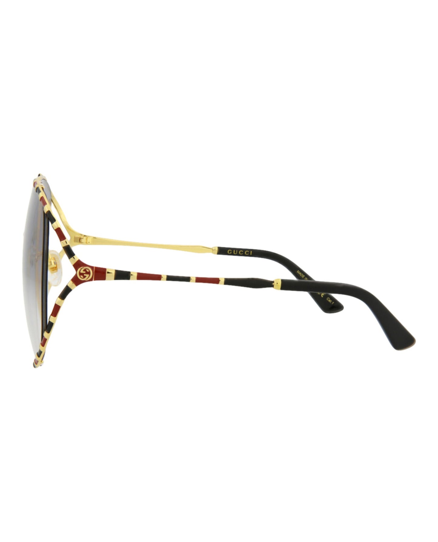 Gucci Womens Round/Oval Gold Gold Grey Fashion Designer Eyewear