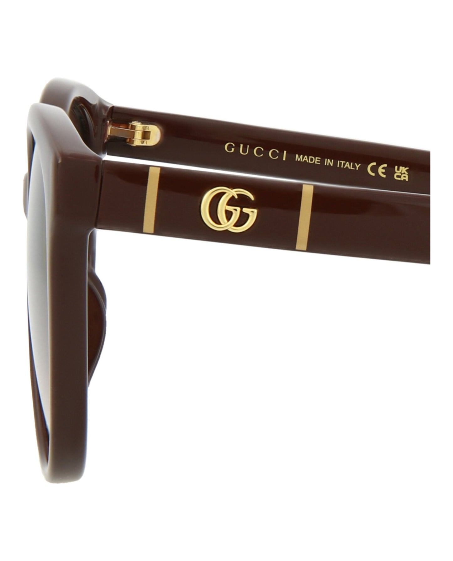 Gucci Womens Cat Eye Brown Brown Brown Fashion Designer Eyewear