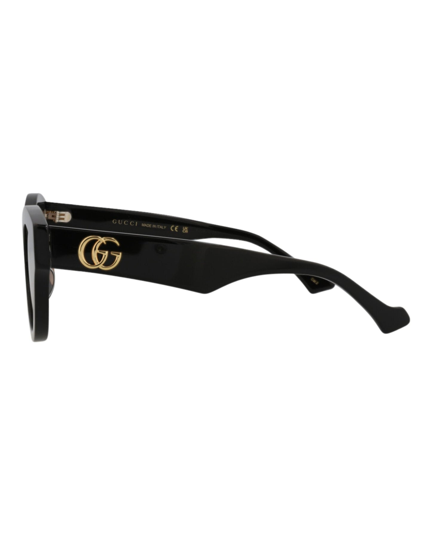 Gucci Womens Cat Eye Black Black Brown Fashion Designer Eyewear