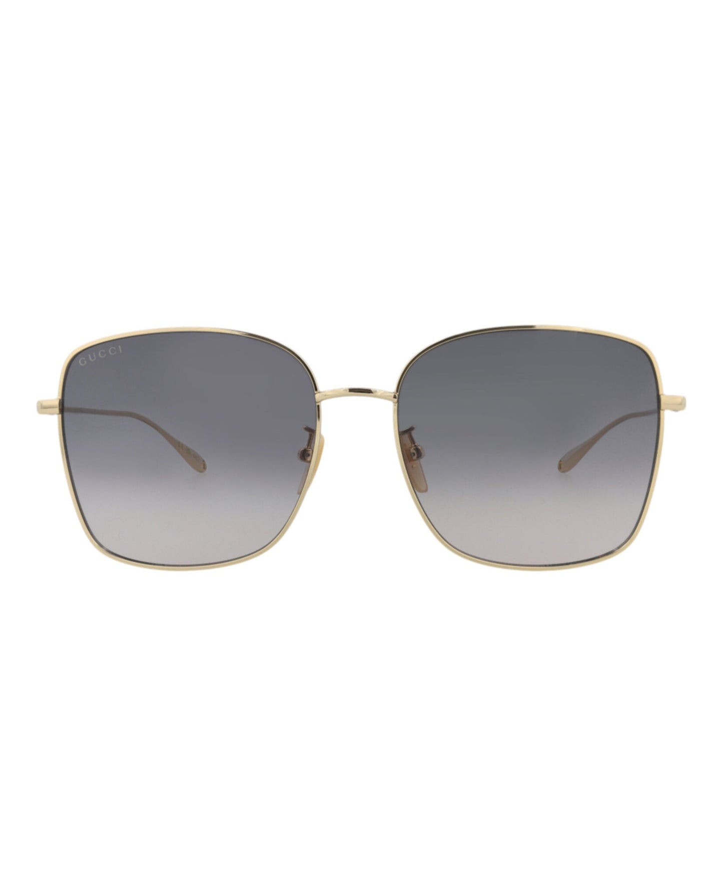 Gucci Womens Square/Rectangle Gold Gold Grey Fashion Designer Eyewear
