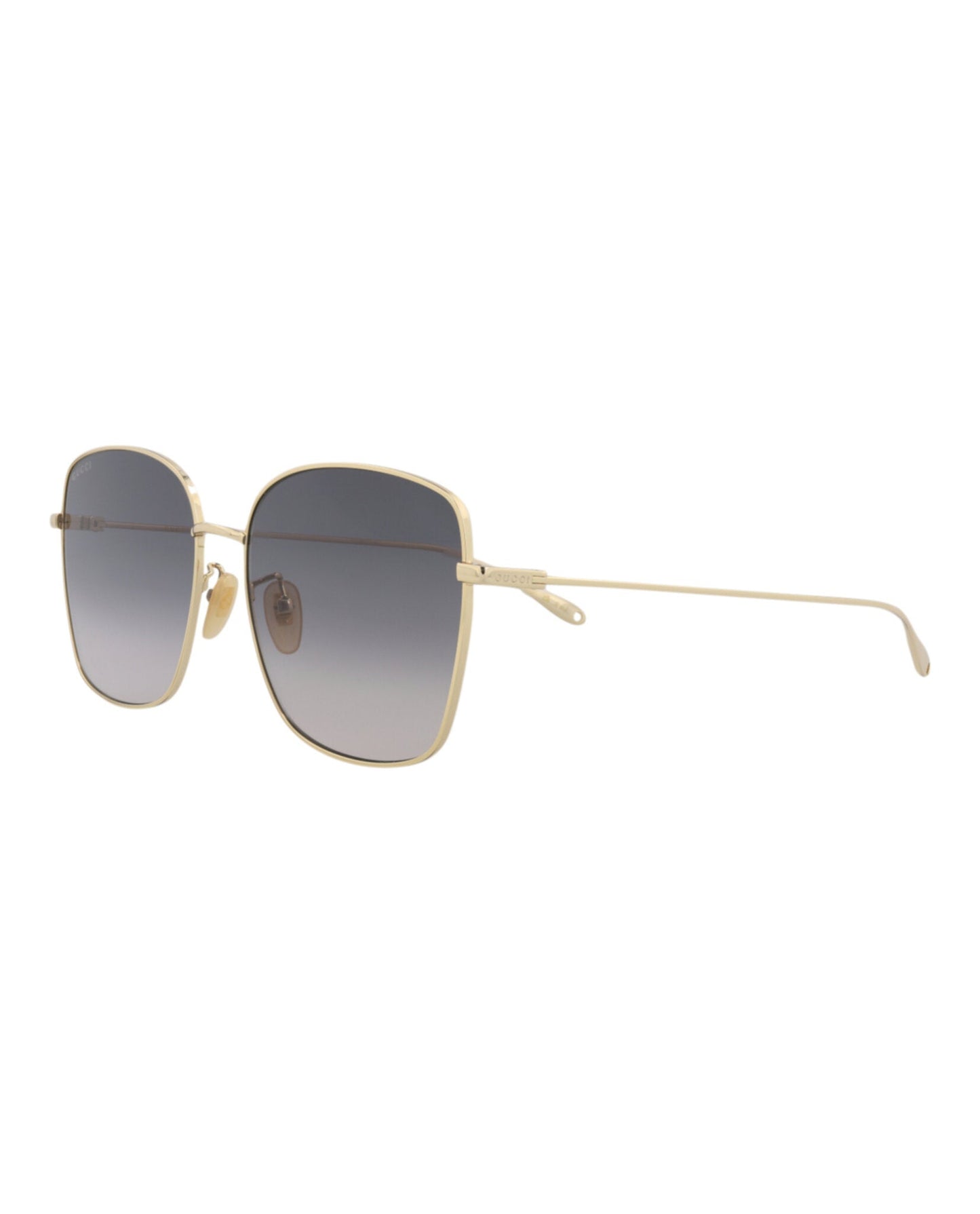 Gucci Womens Square/Rectangle Gold Gold Grey Fashion Designer Eyewear