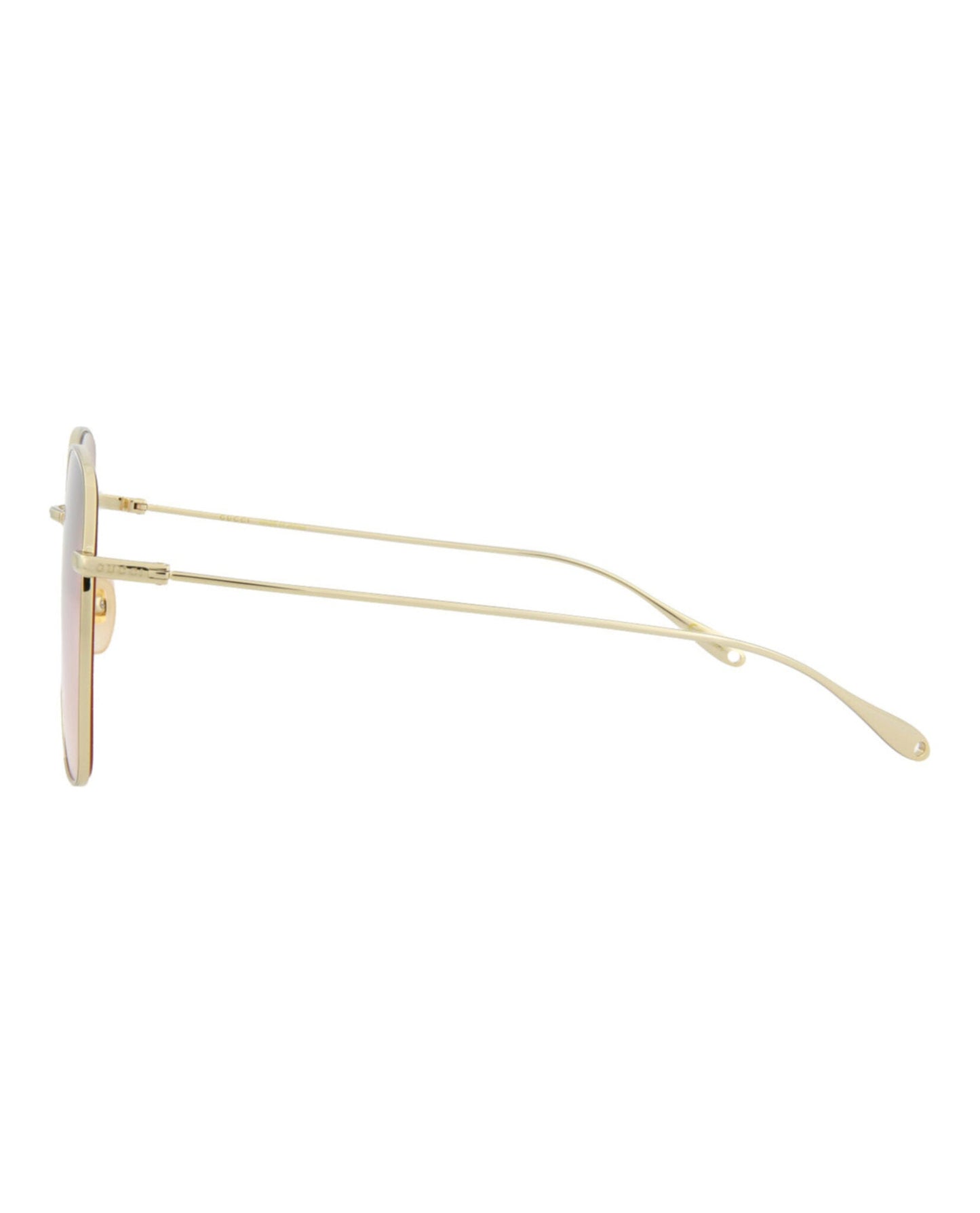 Gucci Womens Square/Rectangle Gold Gold Pink Fashion Designer Eyewear