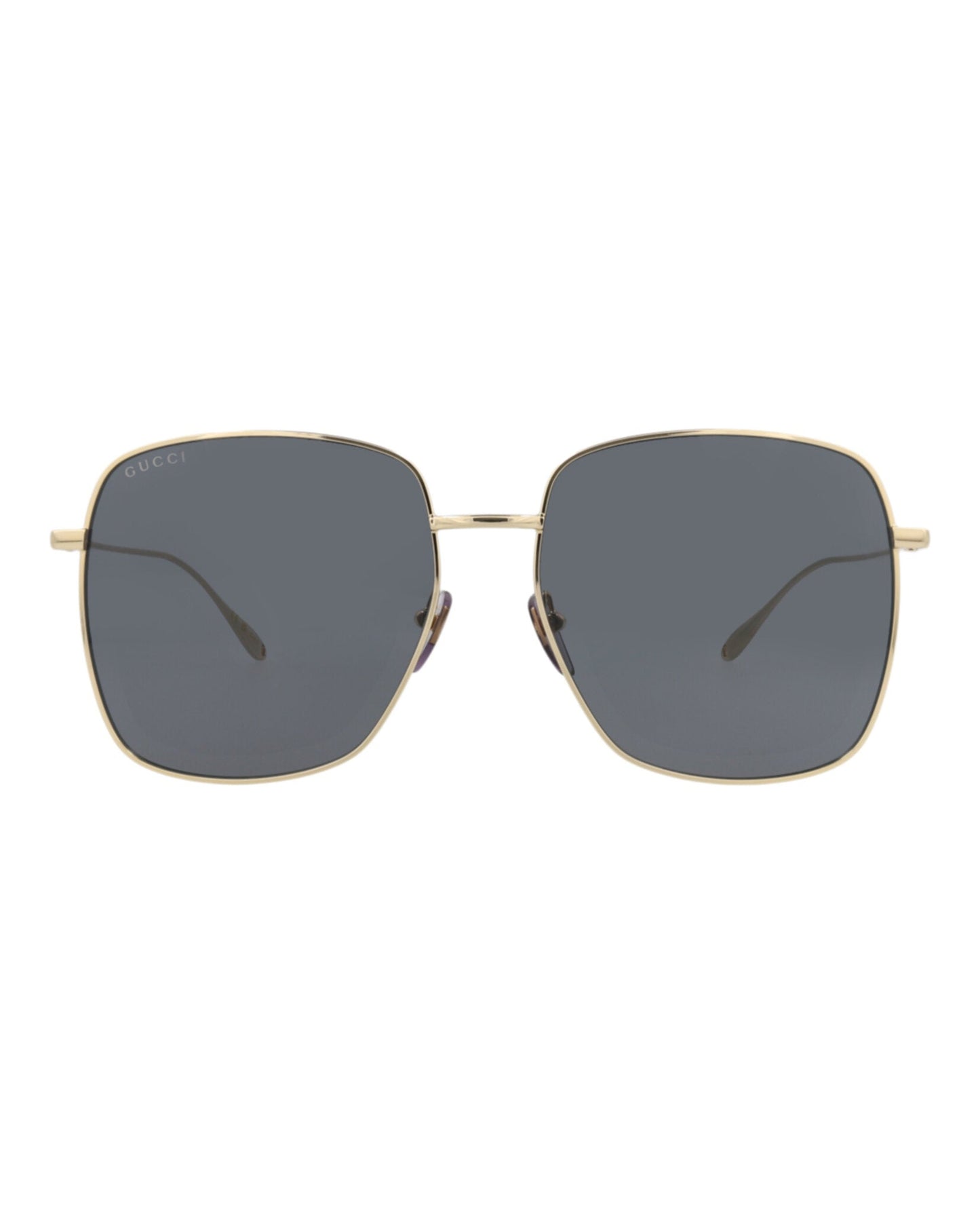 Gucci Womens Square/Rectangle Gold Gold Grey Fashion Designer Eyewear