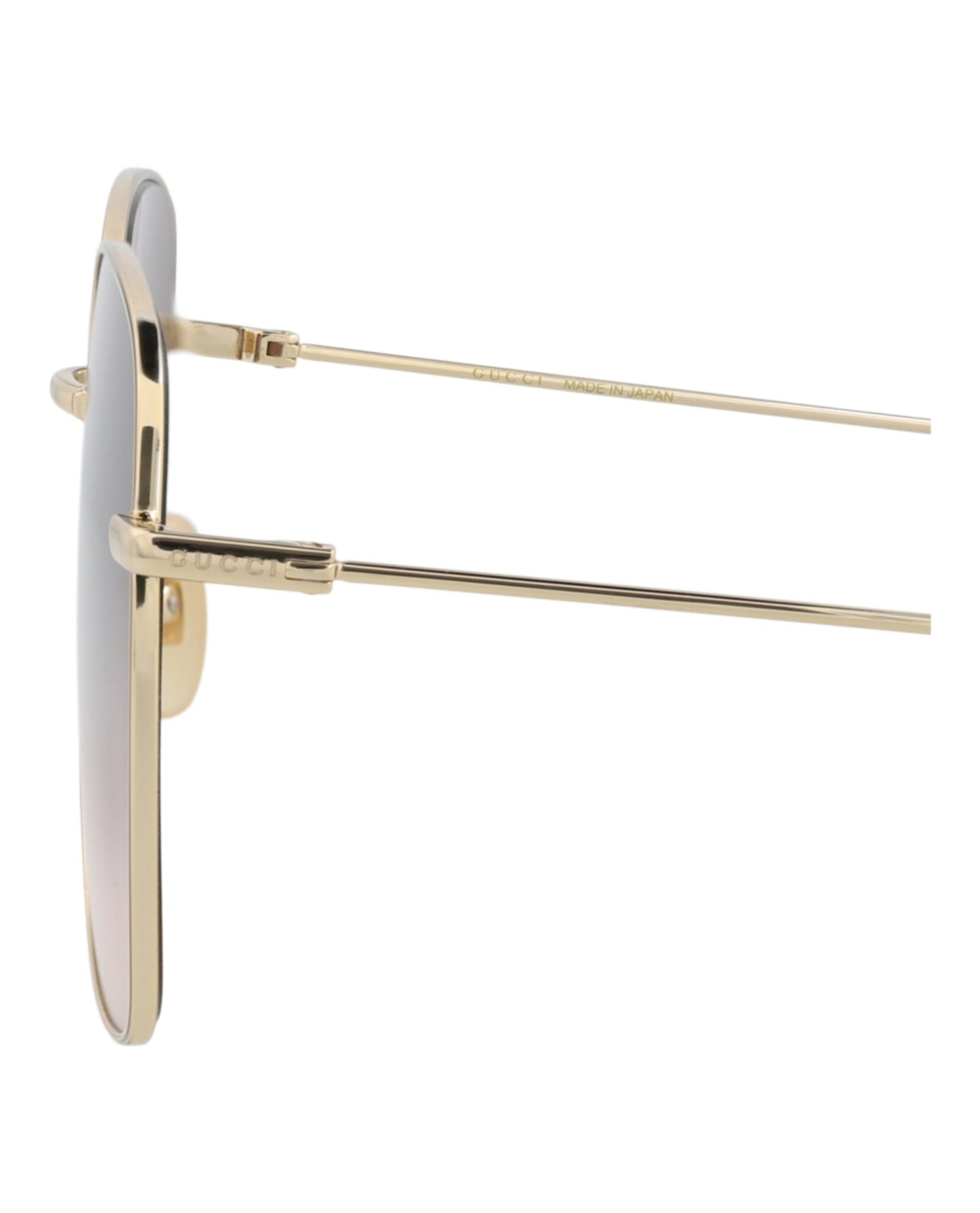 Gucci Womens Square/Rectangle Gold Gold Red Fashion Designer Eyewear