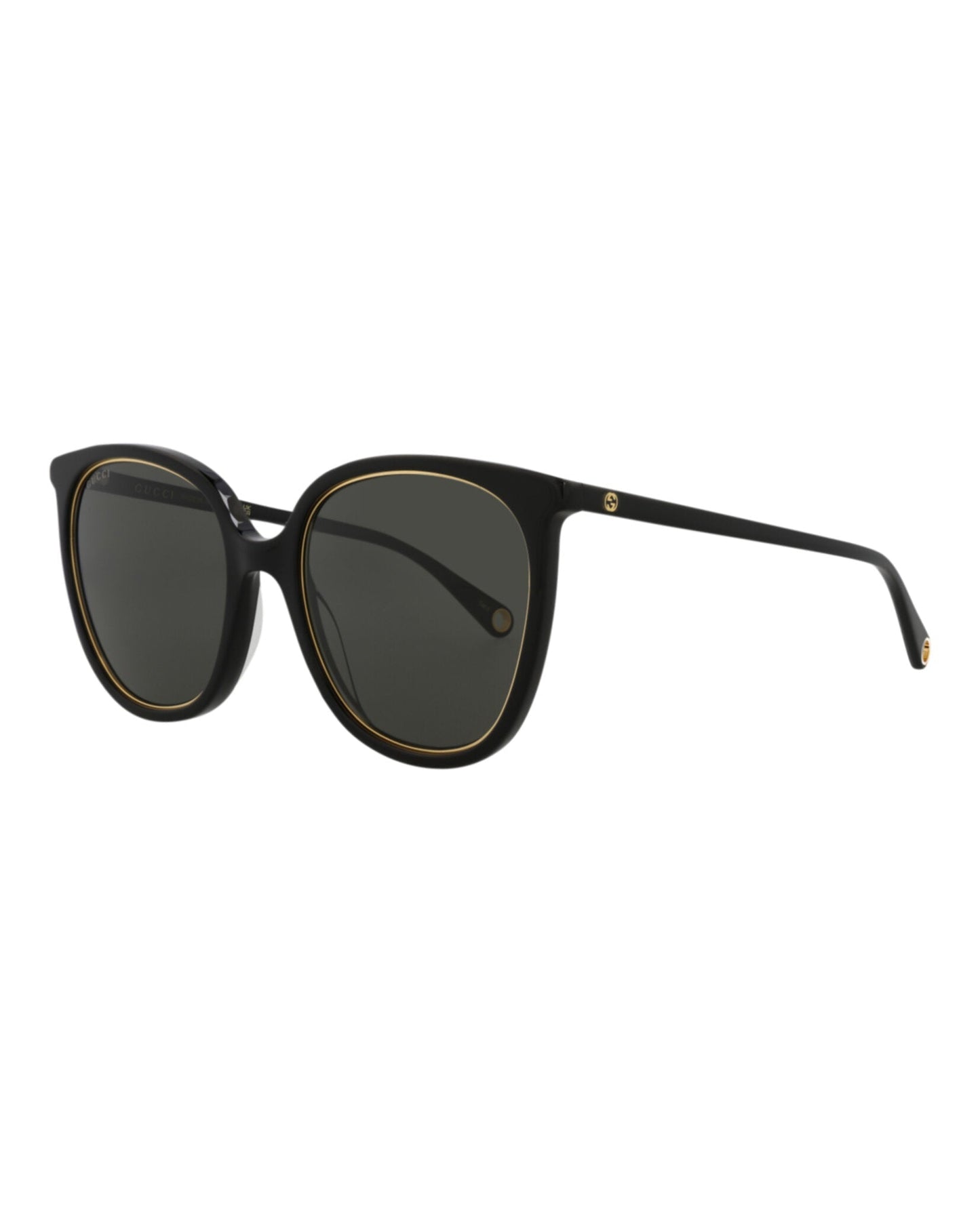 Gucci Womens Round/Oval Black Black Grey Fashion Designer Eyewear