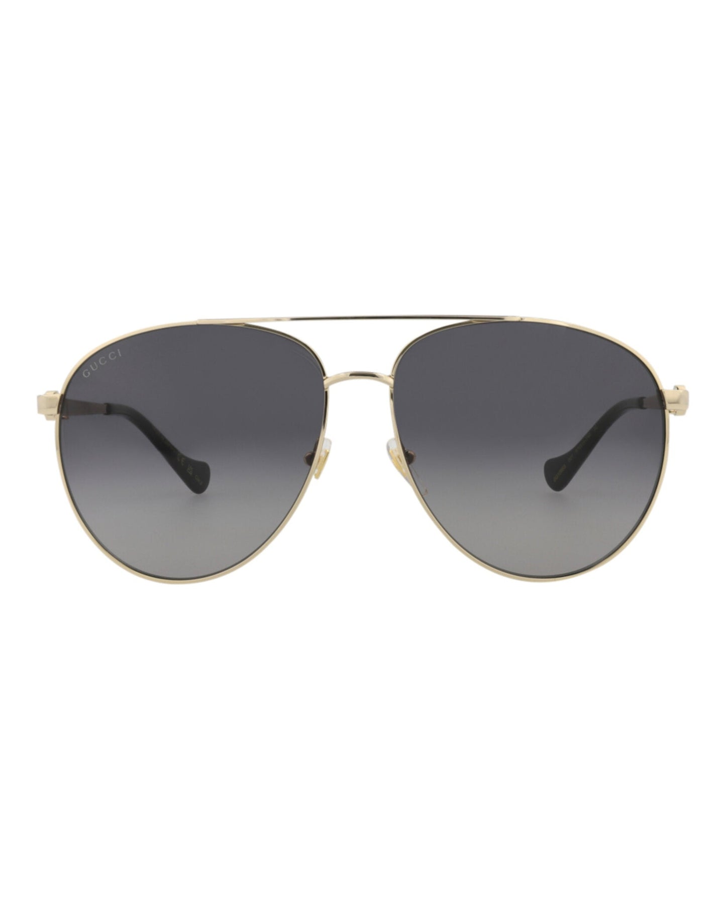 Gucci Womens Aviator Gold Gold Grey Fashion Designer Eyewear