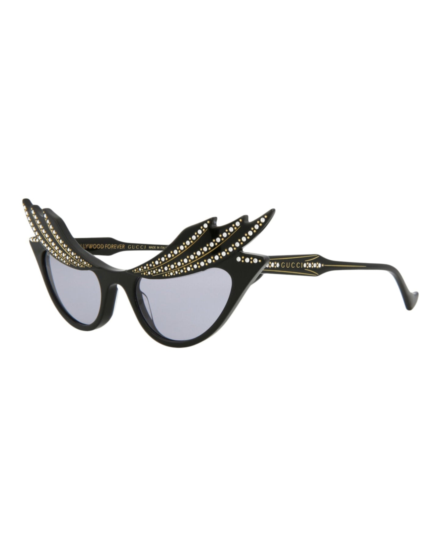 Gucci Womens Cat Eye Black Black Violet Fashion Designer Eyewear