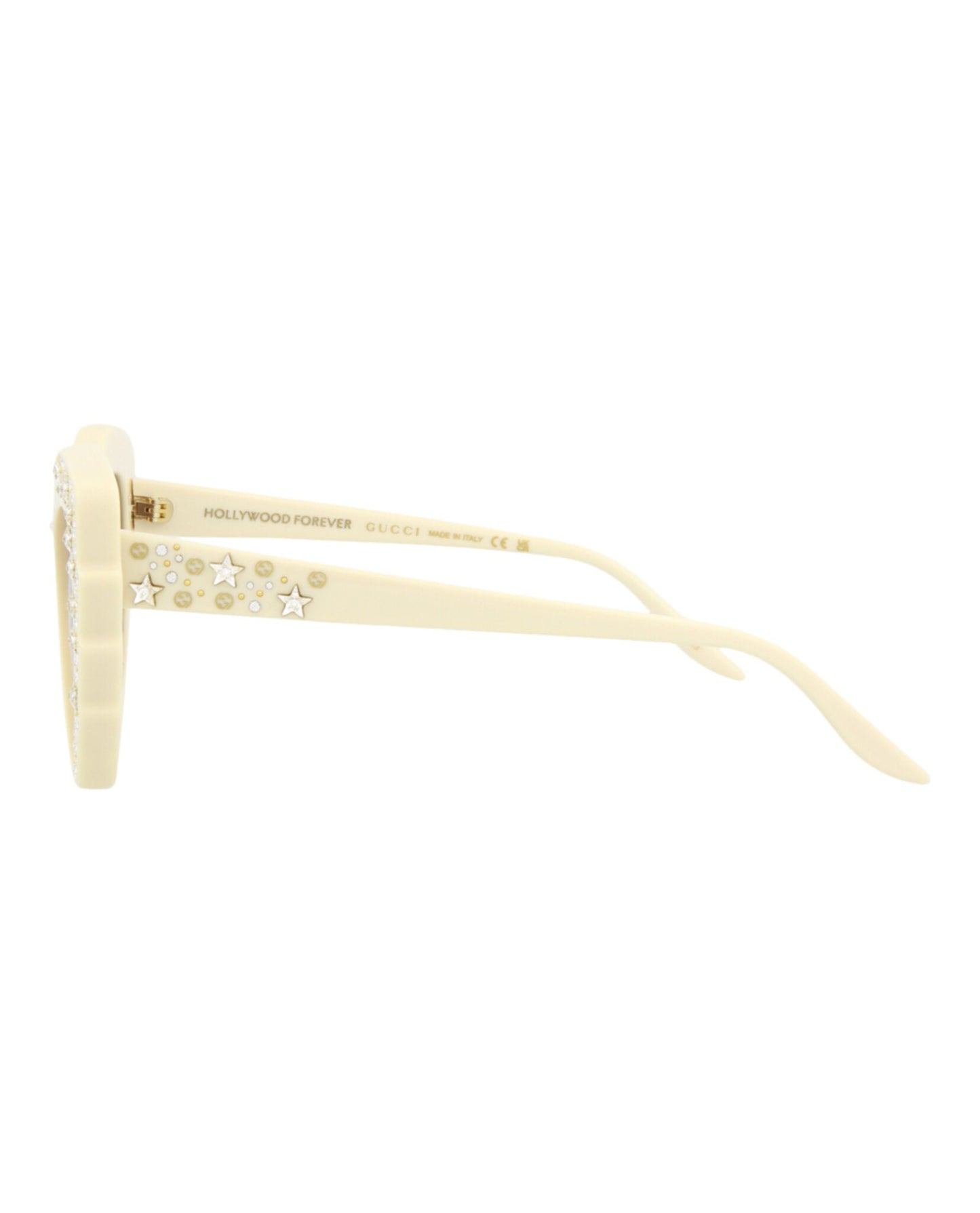 Gucci Womens Cat Eye Ivory Ivory Brown Fashion Designer Eyewear