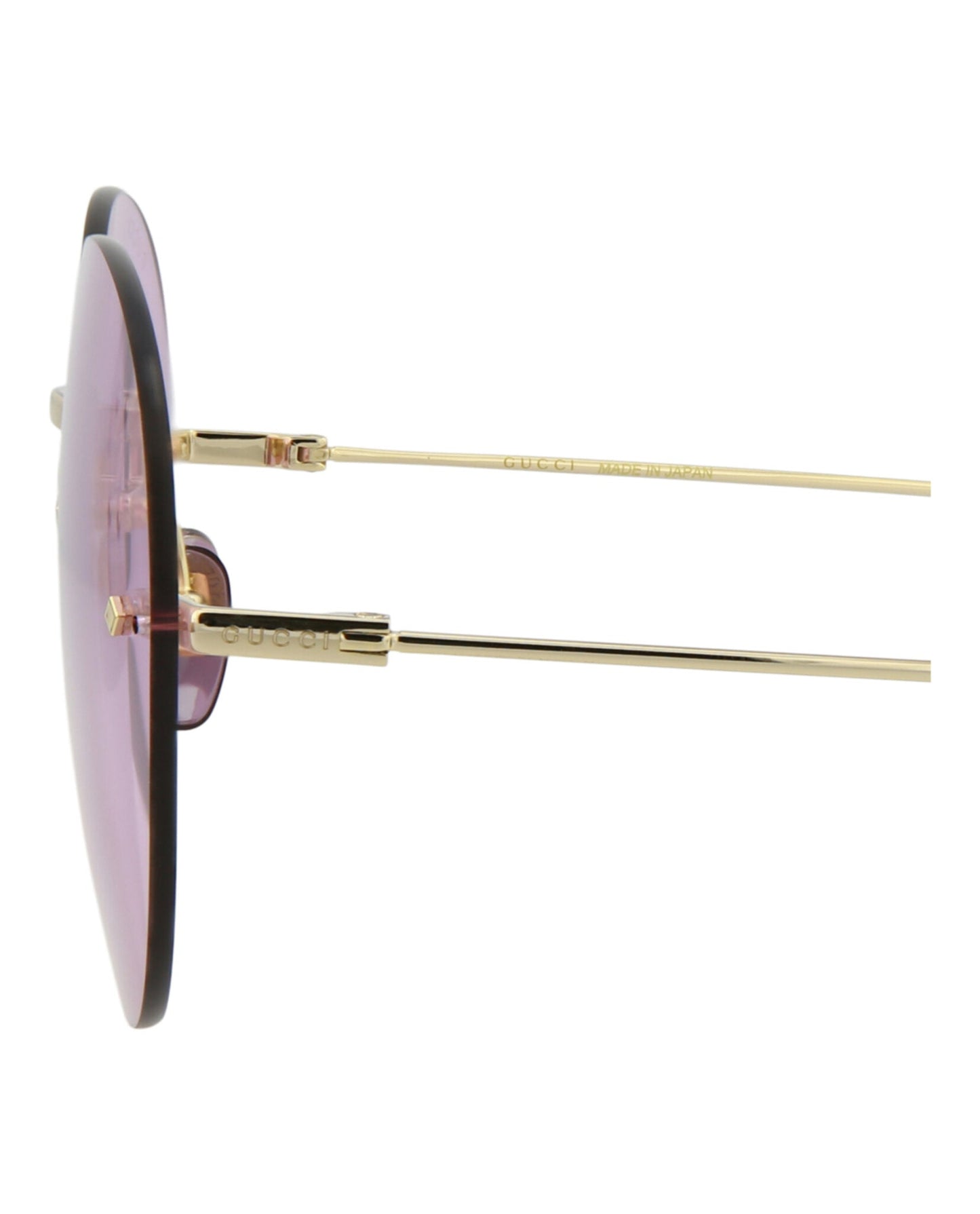 Gucci Womens Round/Oval Gold Gold Pink Fashion Designer Eyewear