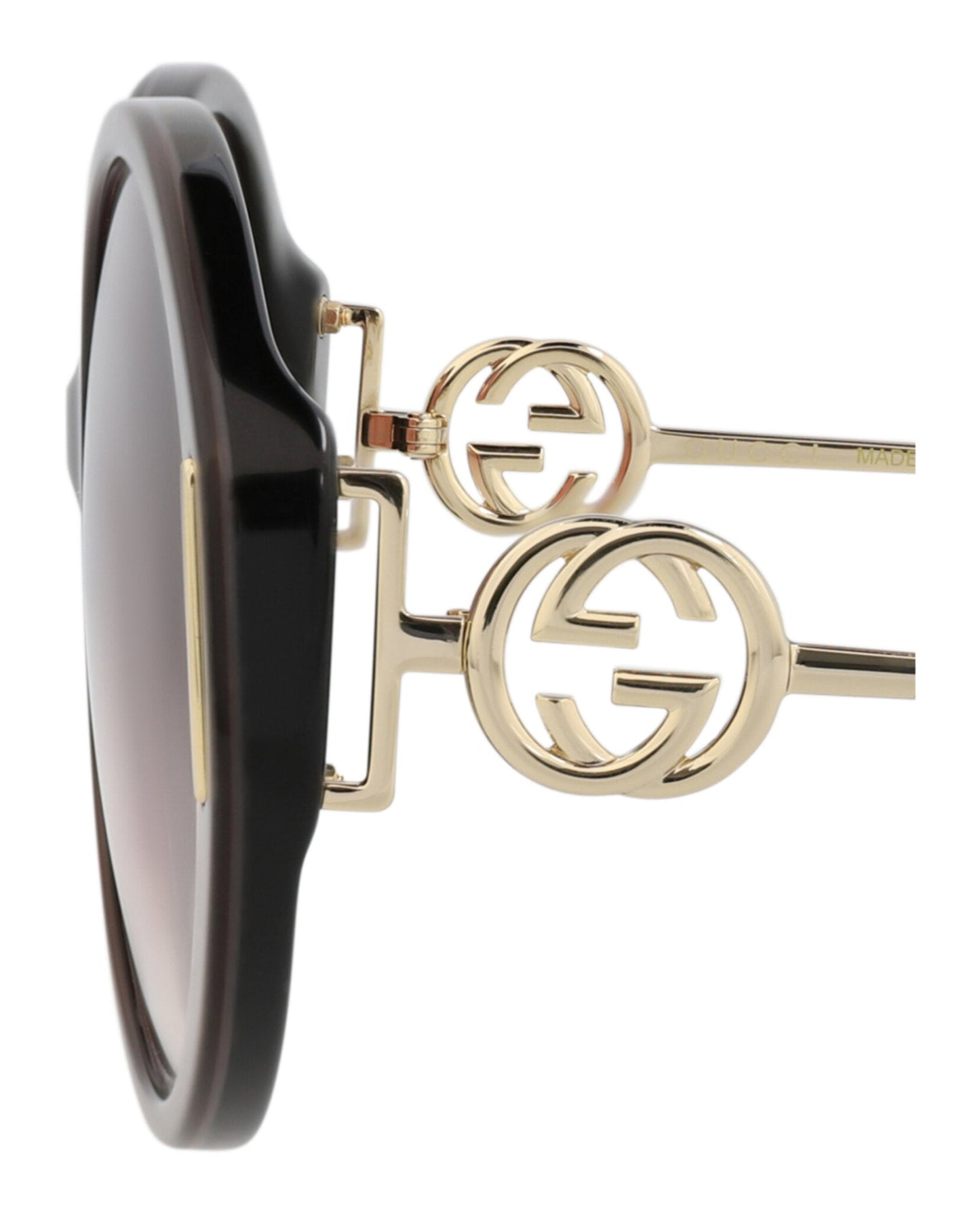 Gucci Womens Round/Oval Brown Gold Red Fashion Designer Eyewear