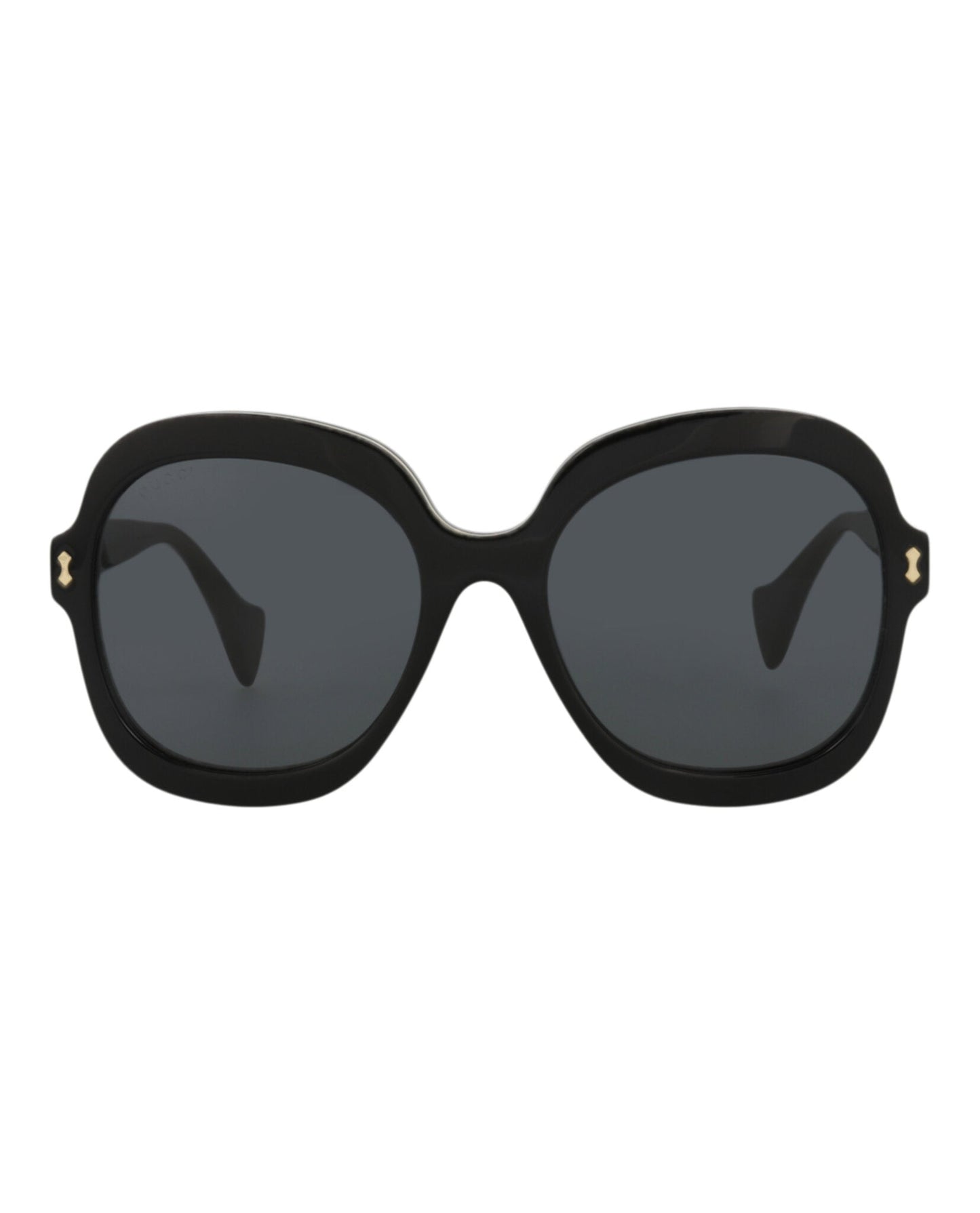 Gucci Womens Round/Oval Black Black Grey Fashion Designer Eyewear