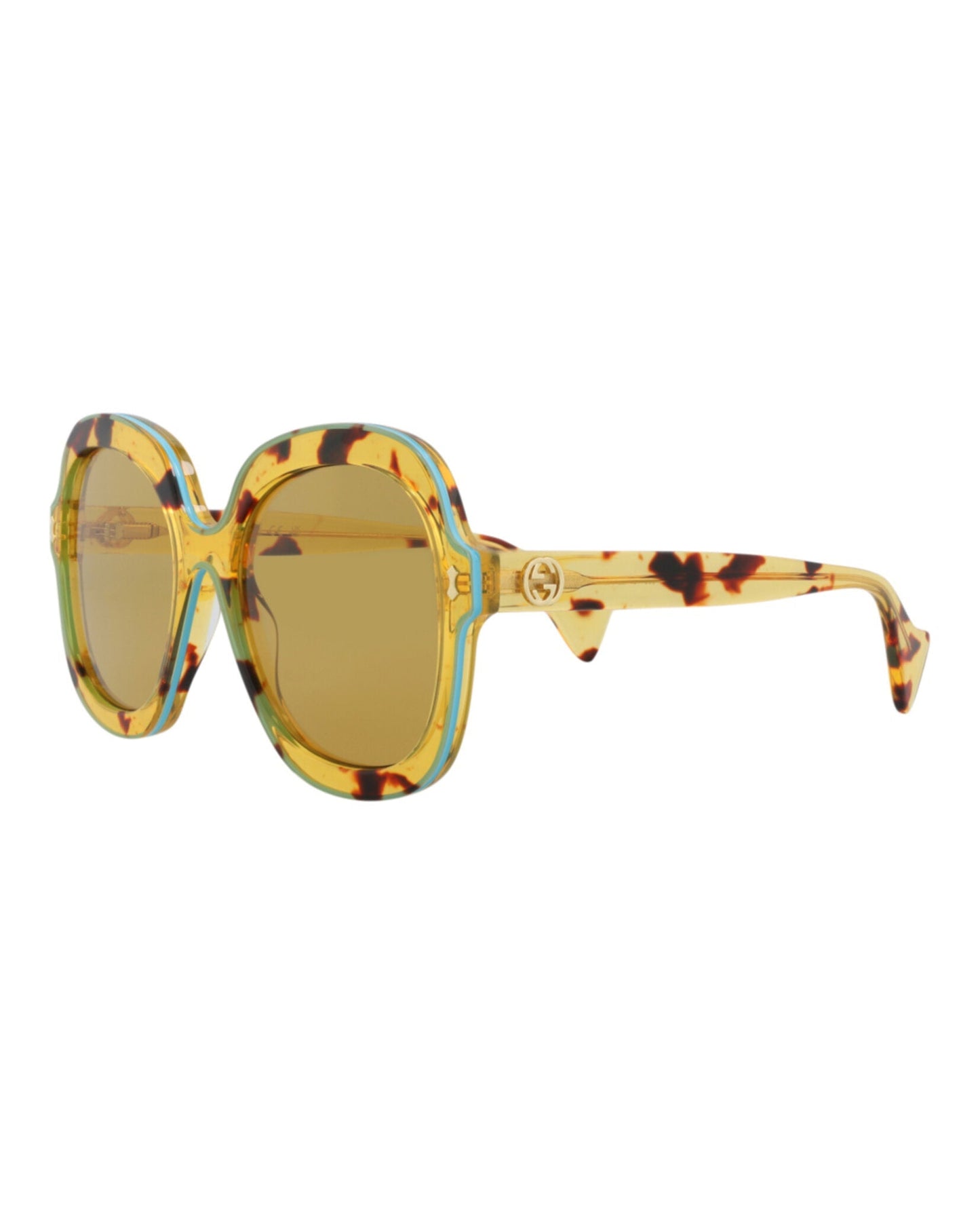 Gucci Womens Round/Oval Havana Havana Brown Fashion Designer Eyewear
