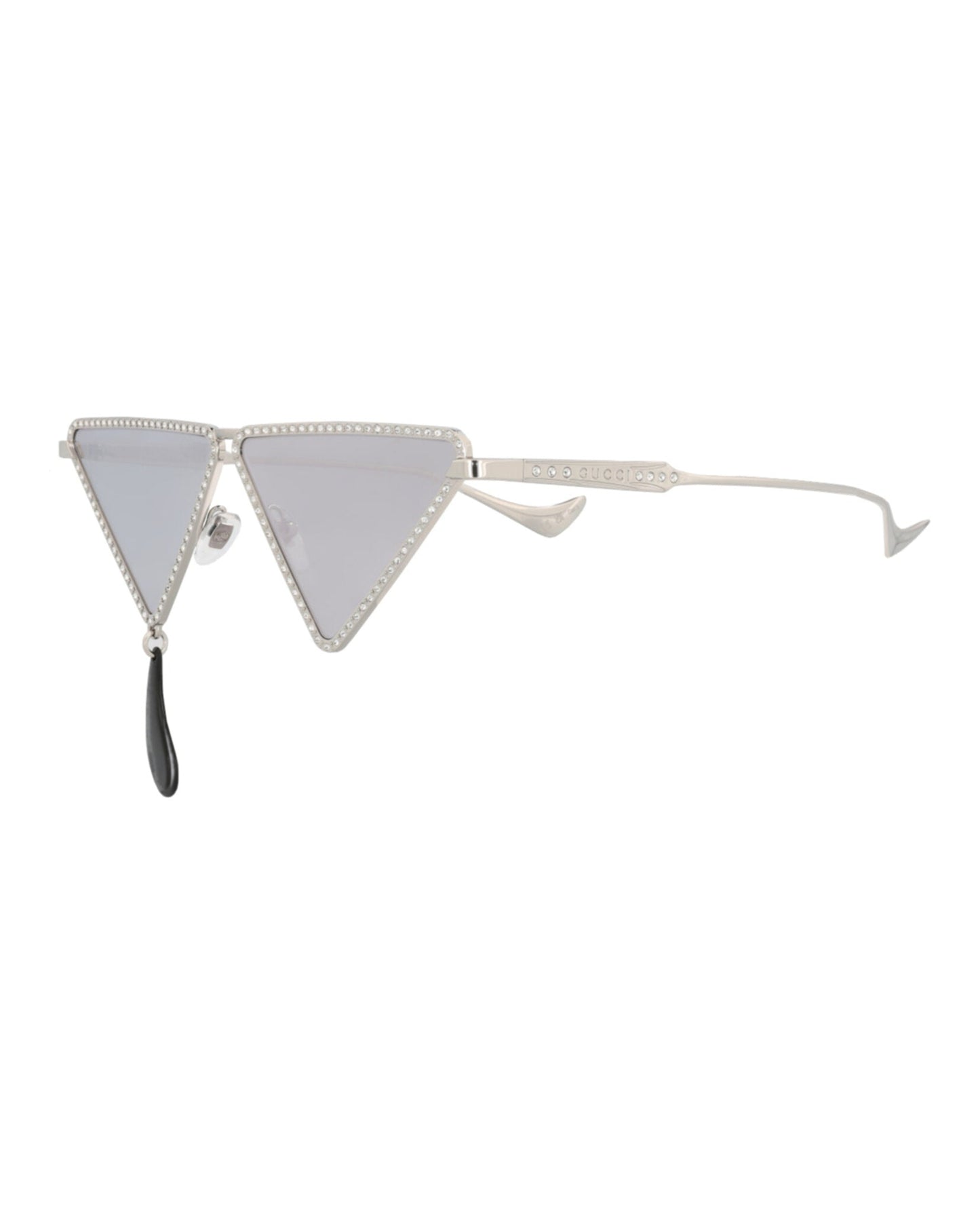 Gucci Womens Cat Eye Silver Silver Silver Fashion Designer Eyewear