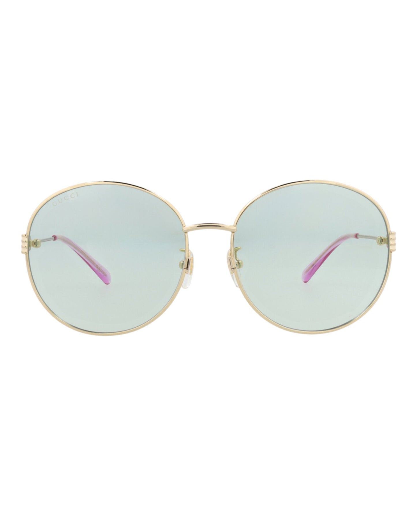 Gucci Womens Round/Oval Gold Gold Green Fashion Designer Eyewear