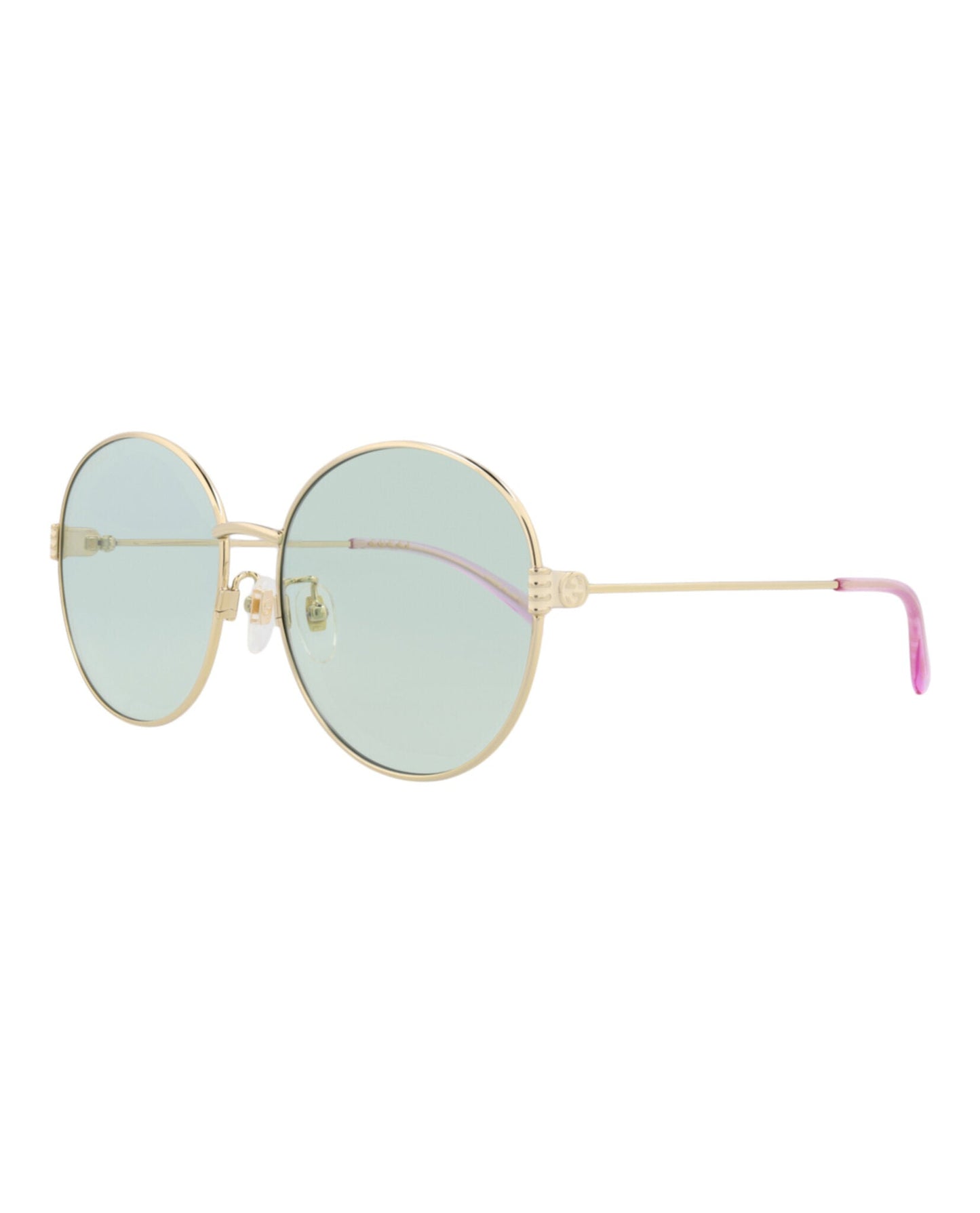 Gucci Womens Round/Oval Gold Gold Green Fashion Designer Eyewear