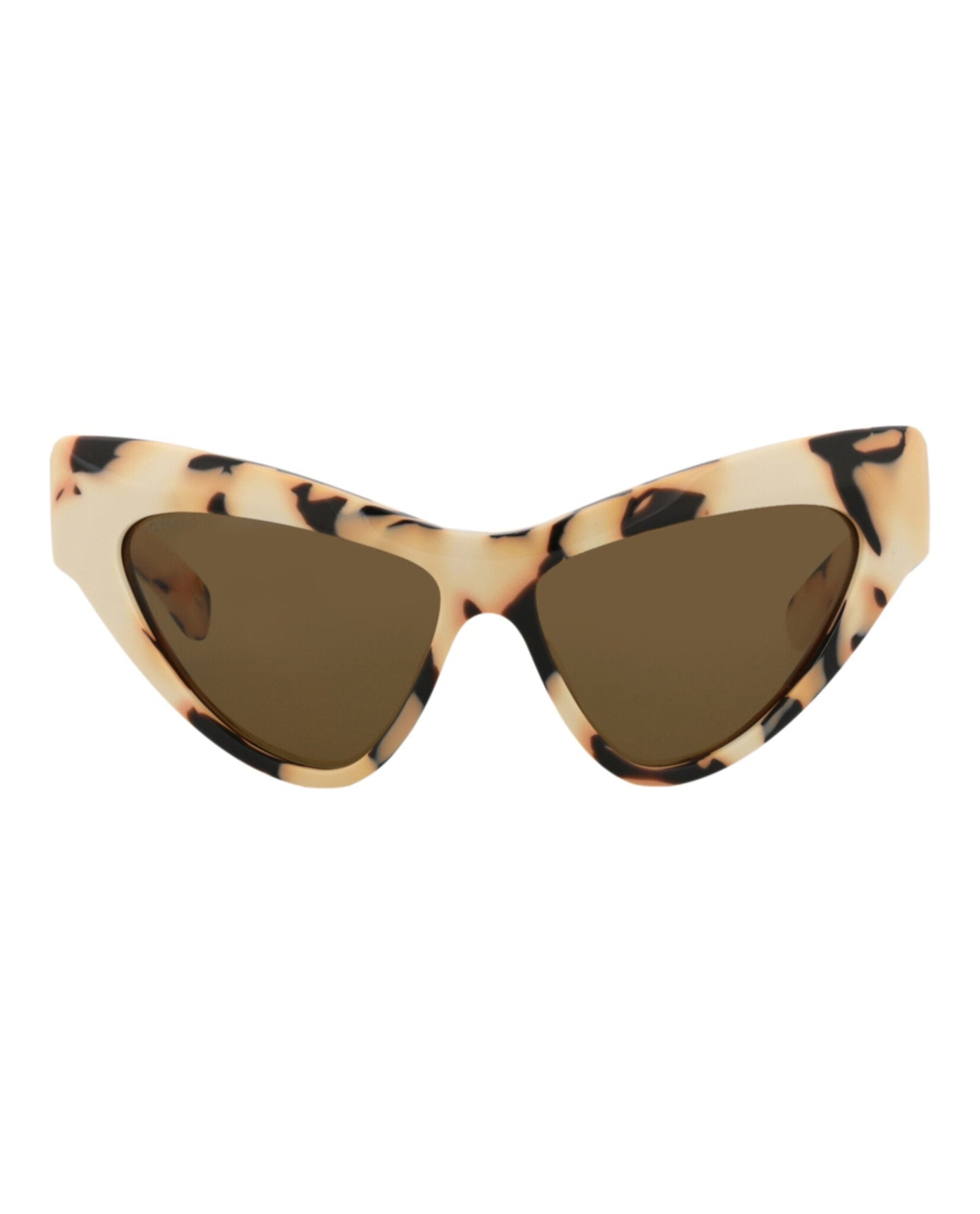 Gucci Womens Cat Eye Ivory Ivory Brown Fashion Designer Eyewear