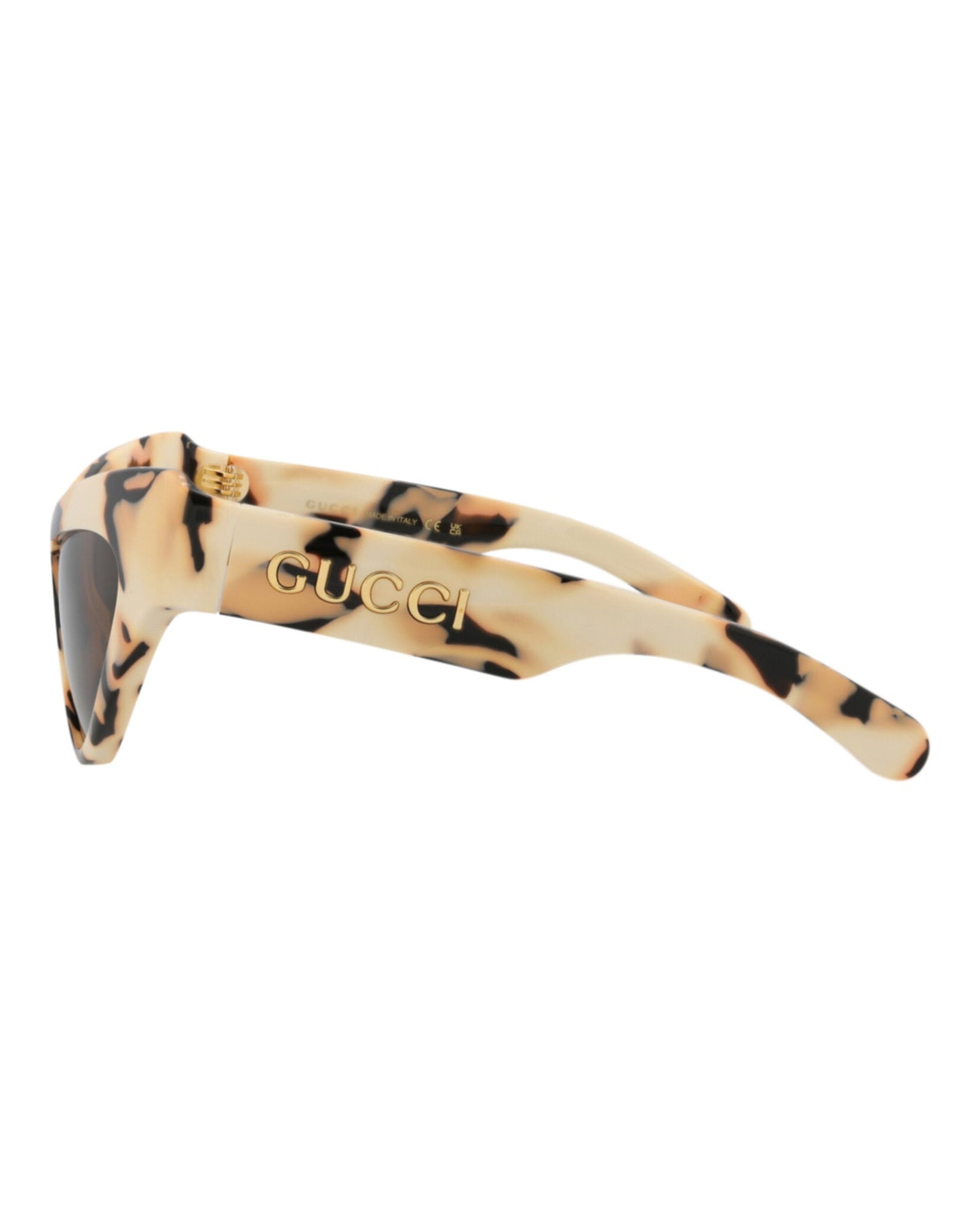 Gucci Womens Cat Eye Ivory Ivory Brown Fashion Designer Eyewear