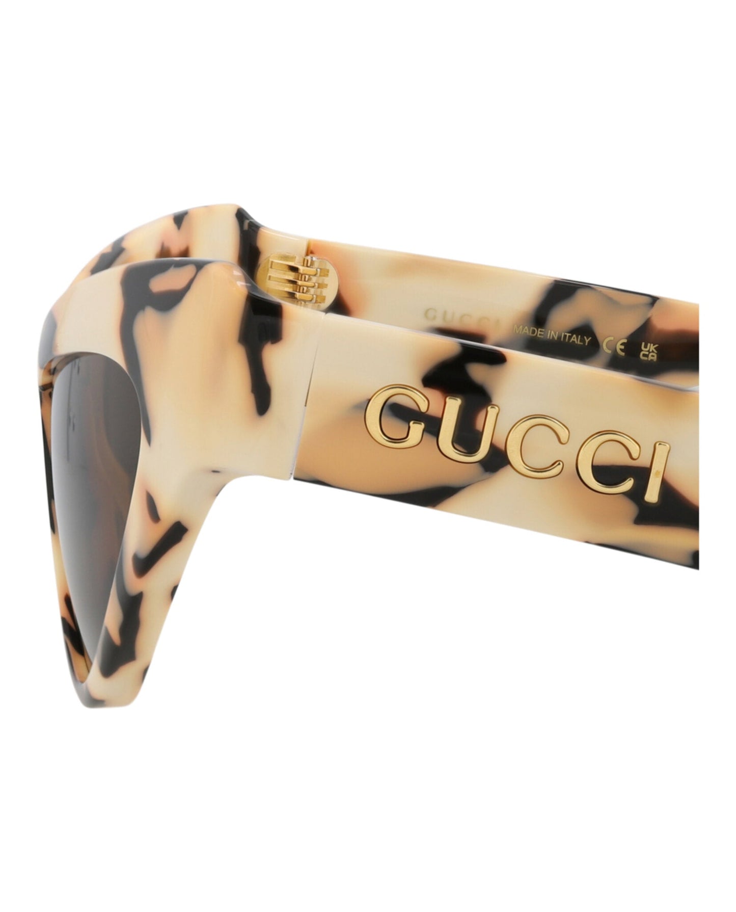 Gucci Womens Cat Eye Ivory Ivory Brown Fashion Designer Eyewear