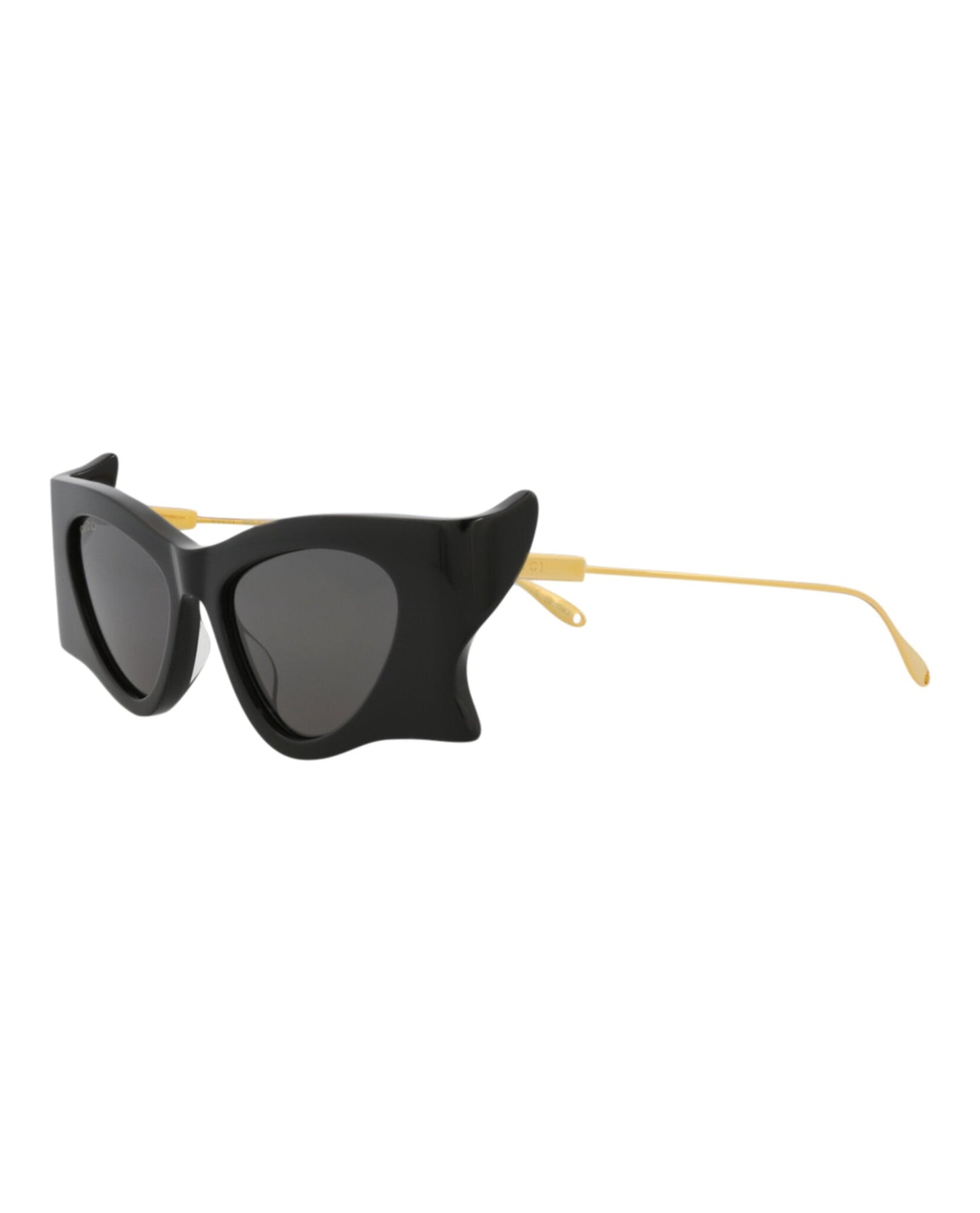 Gucci Womens Cat Eye Black Gold Grey Fashion Designer Eyewear