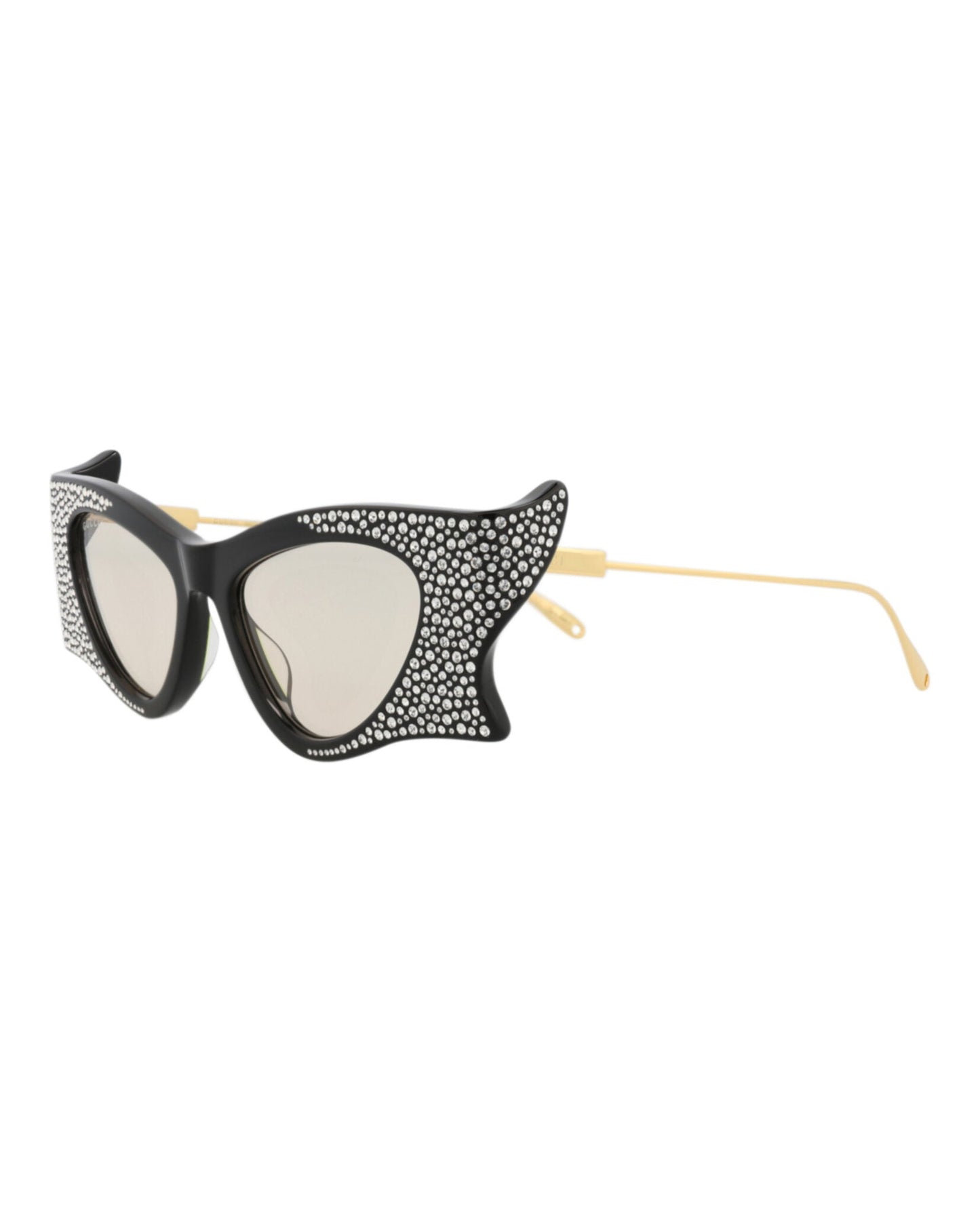 Gucci Womens Cat Eye Black Gold Yellow Fashion Designer Eyewear