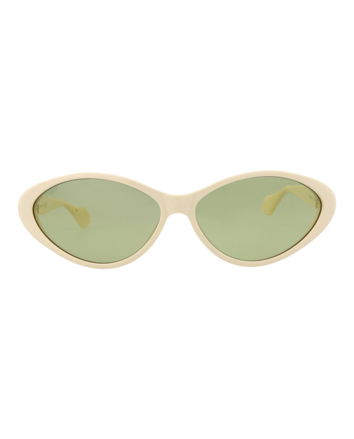 Gucci Womens Round/Oval Ivory Ivory Green Fashion Designer Eyewear