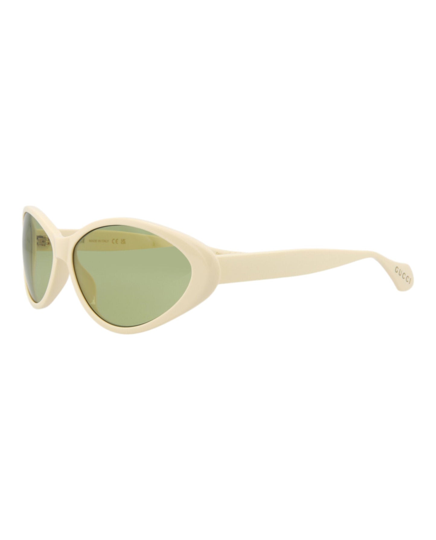 Gucci Womens Round/Oval Ivory Ivory Green Fashion Designer Eyewear