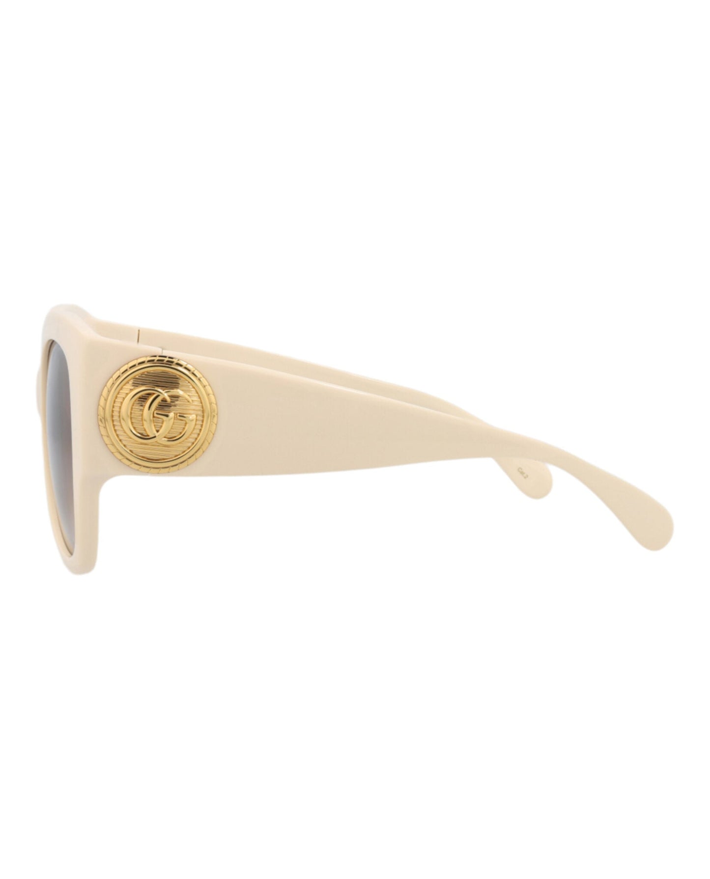 Gucci Womens Square/Rectangle Ivory Ivory Brown Fashion Designer Eyewear