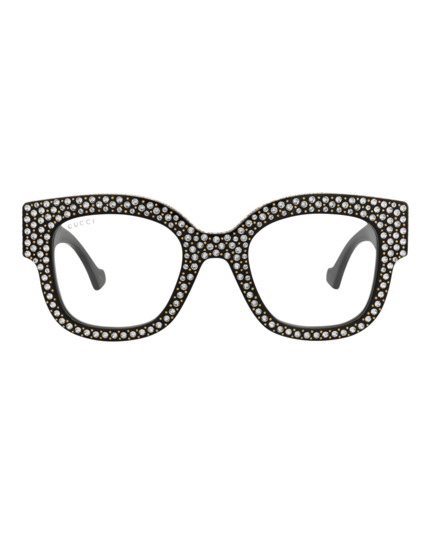 Gucci Womens Square/Rectangle Black Black Transparent Fashion Designer Eyewear