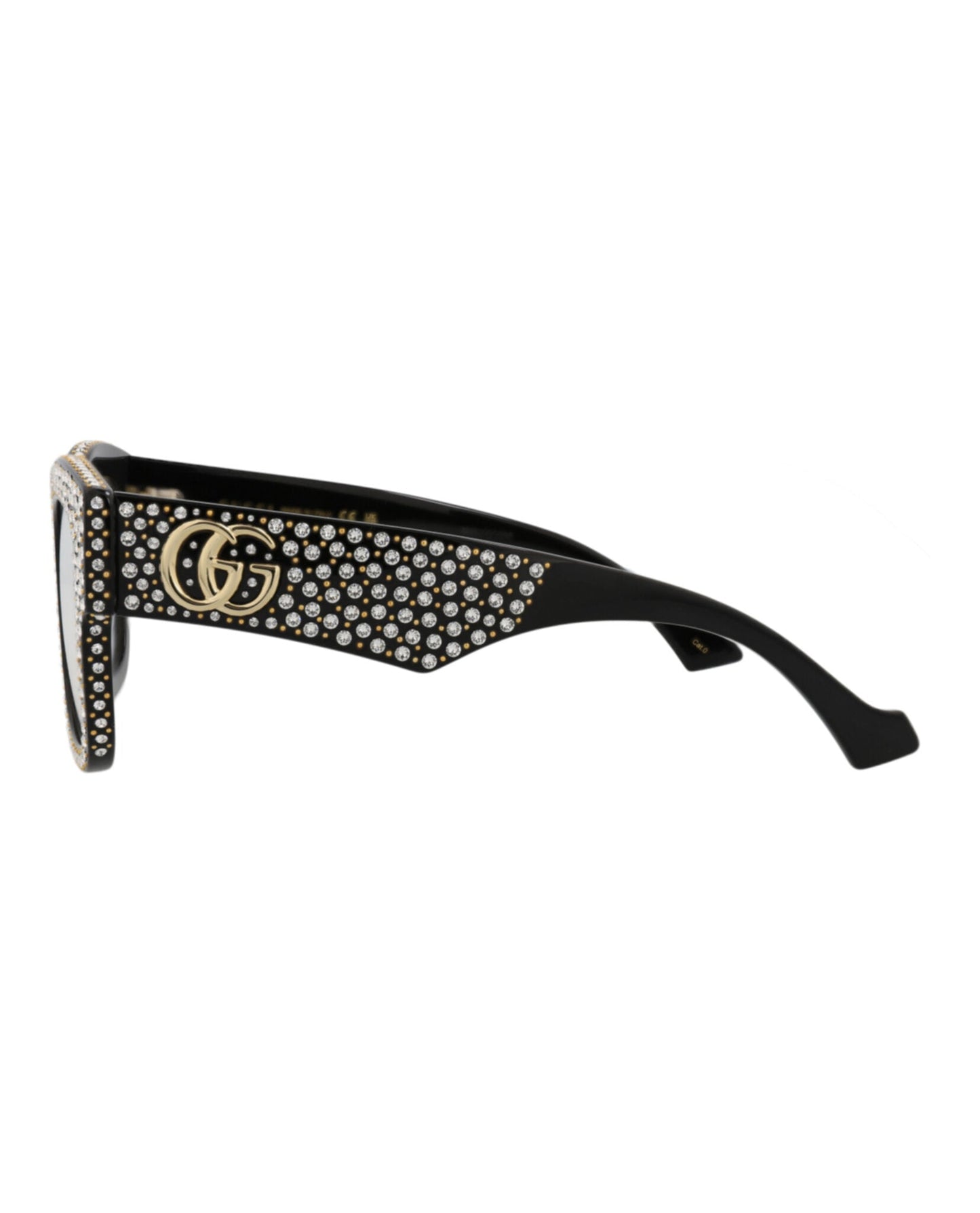 Gucci Womens Square/Rectangle Black Black Transparent Fashion Designer Eyewear