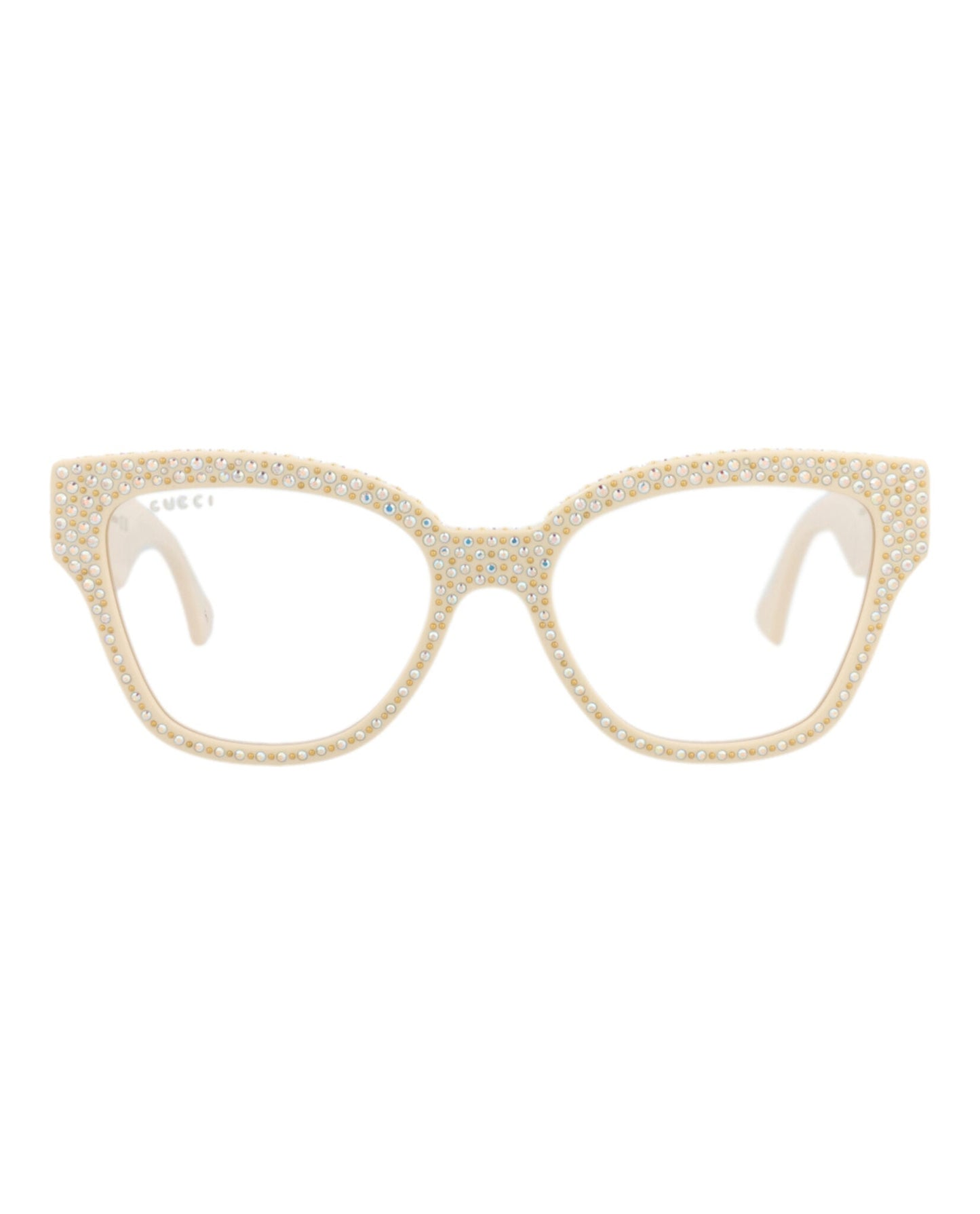 Gucci Womens Cat Eye Ivory Ivory Transparent Fashion Designer Eyewear