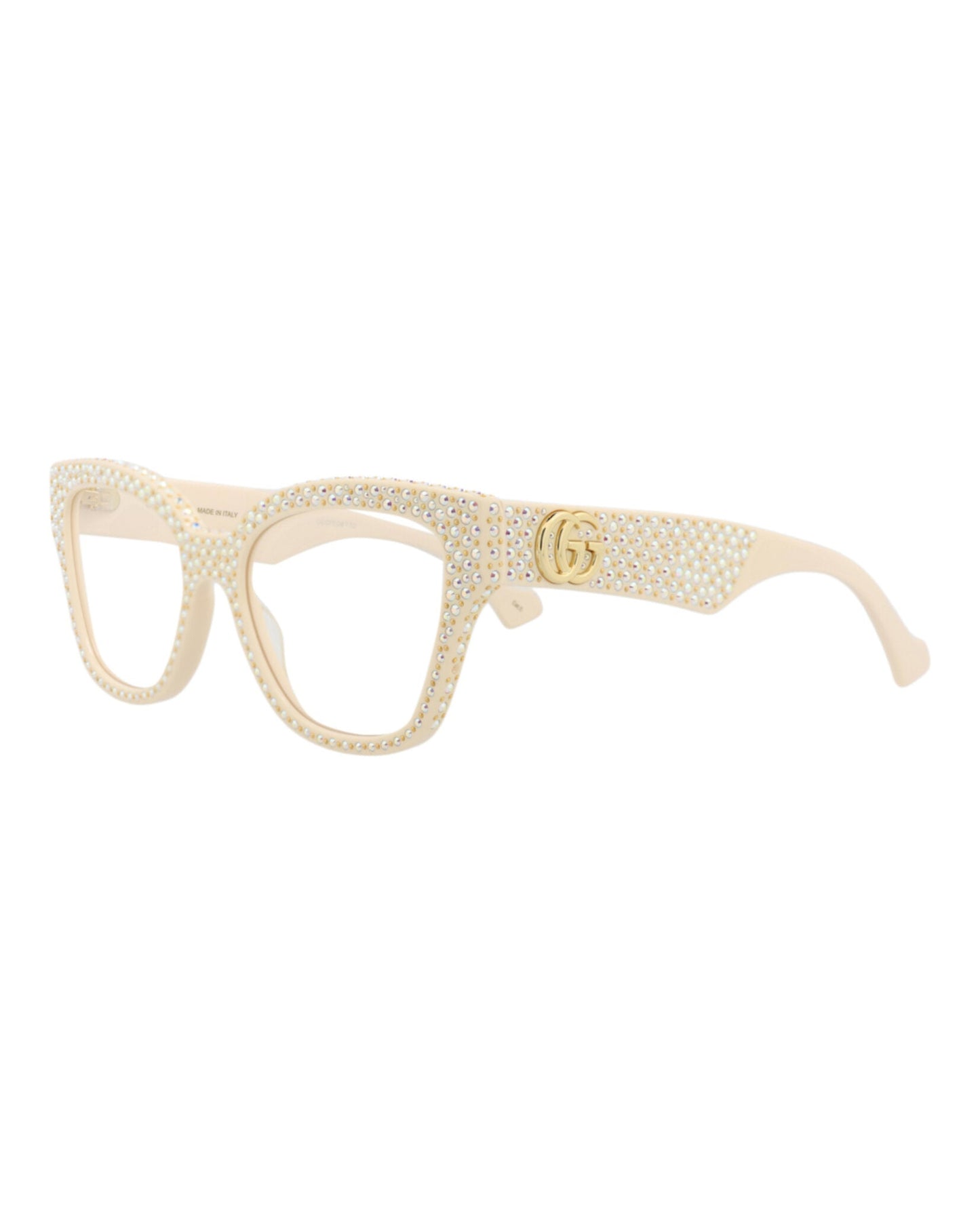 Gucci Womens Cat Eye Ivory Ivory Transparent Fashion Designer Eyewear
