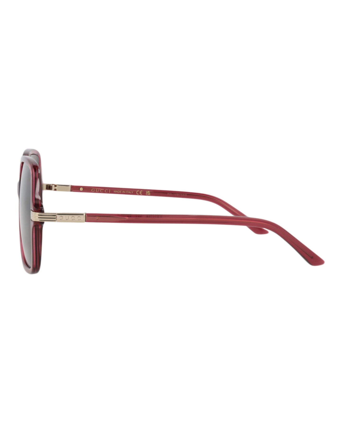 Gucci Womens Square/Rectangle Burgundy Burgundy Brown Fashion Designer Eyewear
