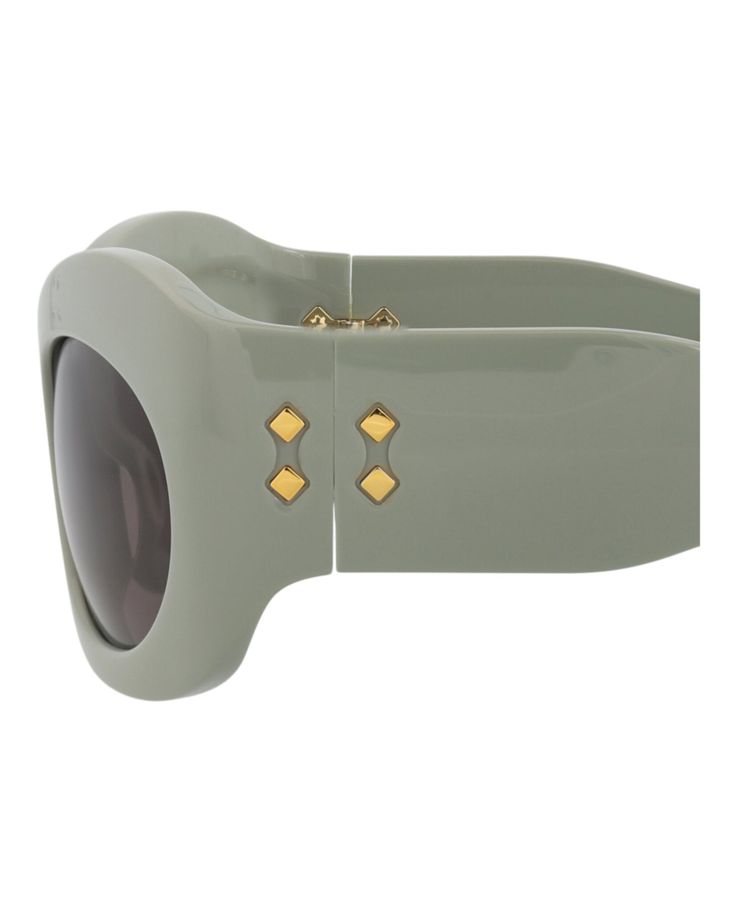 Gucci Unisex Shield/Wrap Green Green Grey Fashion Designer Eyewear