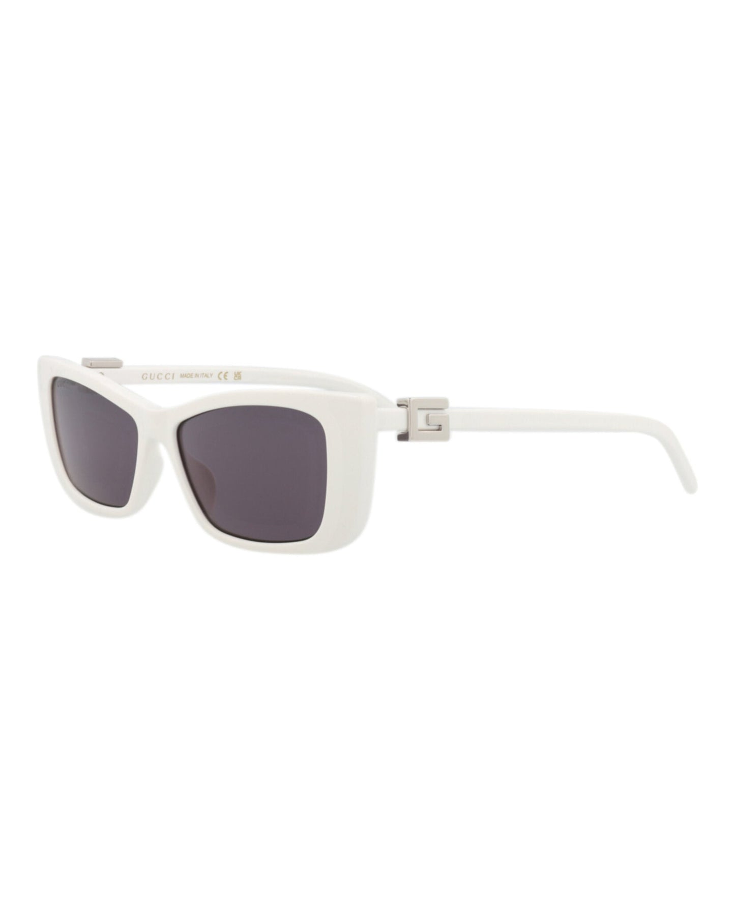 Gucci Womens Cat Eye White White Grey Fashion Designer Eyewear