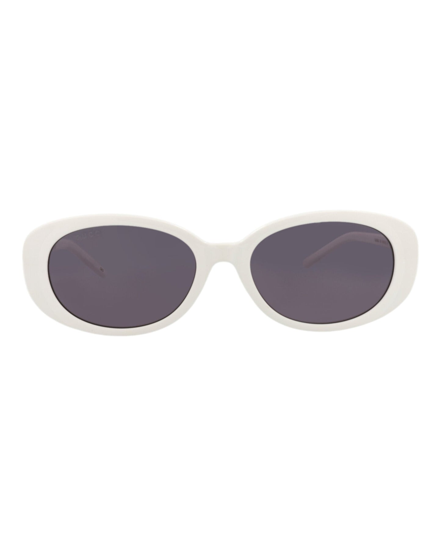 Gucci Womens Round/Oval White White Grey Fashion Designer Eyewear