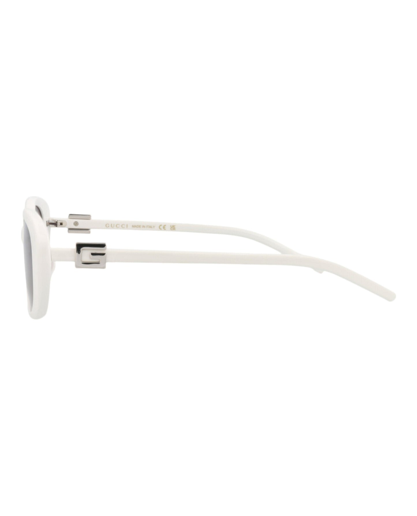 Gucci Womens Round/Oval White White Grey Fashion Designer Eyewear