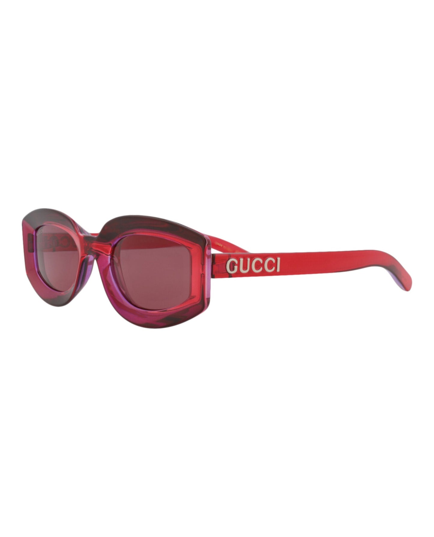 Gucci Womens Cat Eye Red Red Violet Fashion Designer Eyewear