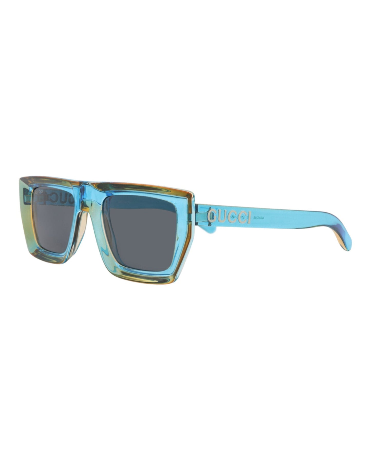 Gucci Unisex Square/Rectangle Blue Blue Blue Fashion Designer Eyewear