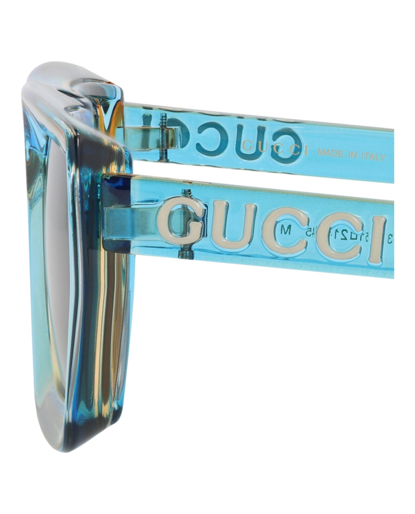 Gucci Unisex Square/Rectangle Blue Blue Blue Fashion Designer Eyewear
